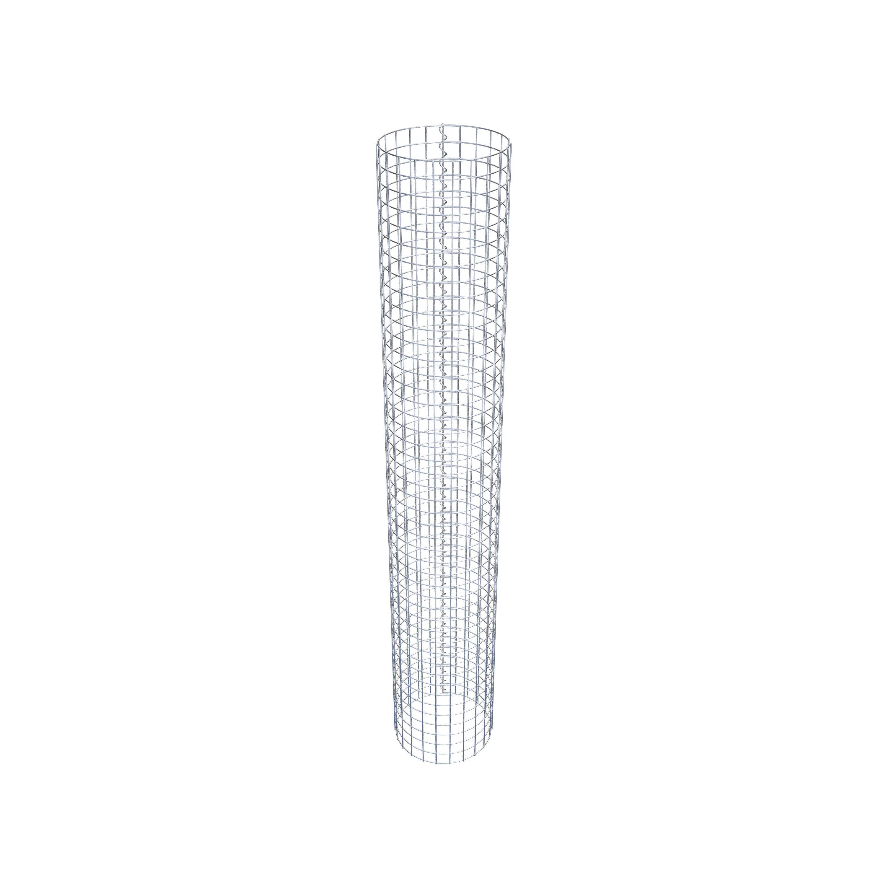 Gabion column around 37 cm diameter, 230 cm height, mesh size 5 cm x 5 cm