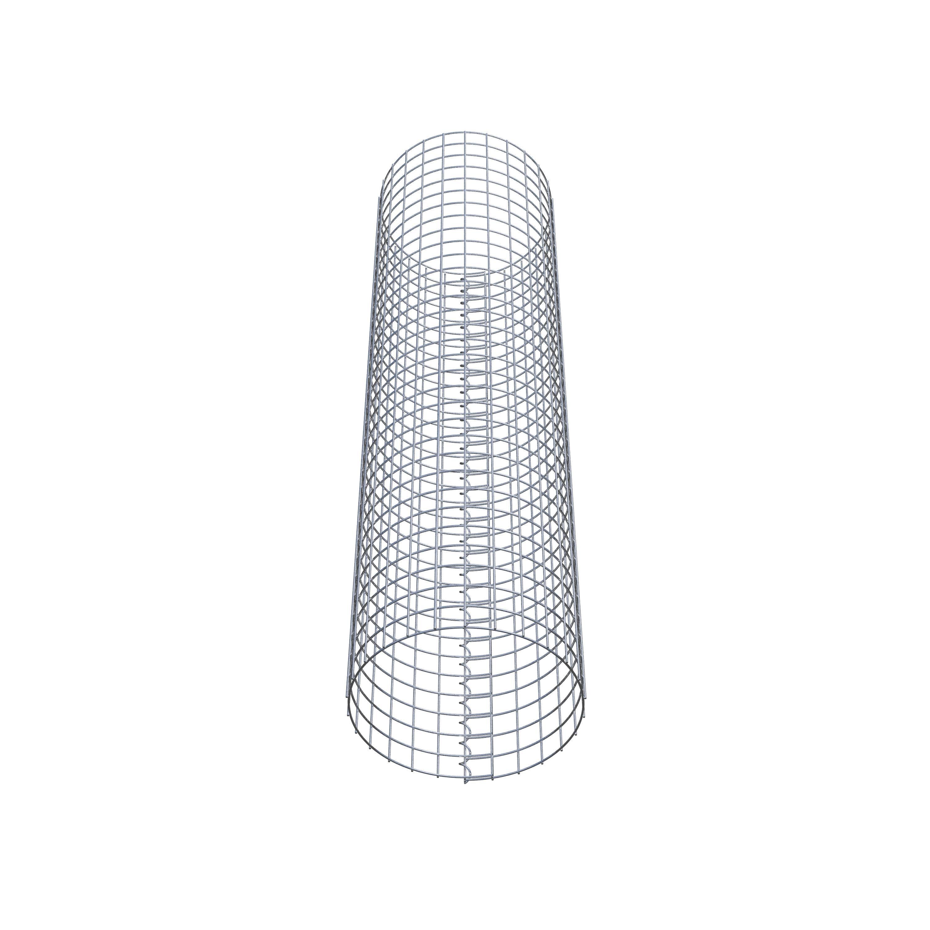 Colonna gabbionata rotonda 42 cm di diametro, 160 cm di altezza, maglia 5 cm x 5 cm