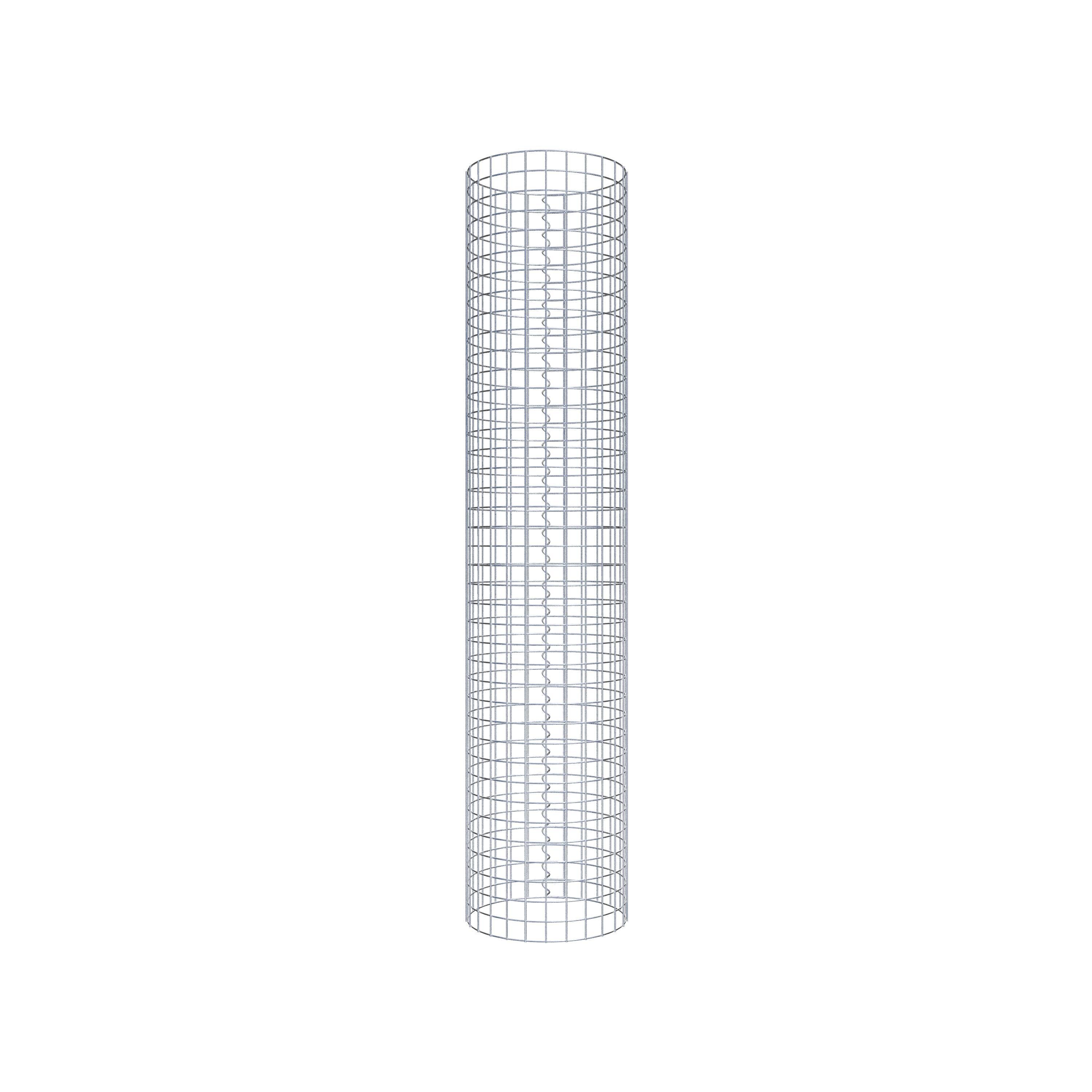 Gabion column around 42 cm diameter, 200 cm height, mesh size 5 cm x 5 cm