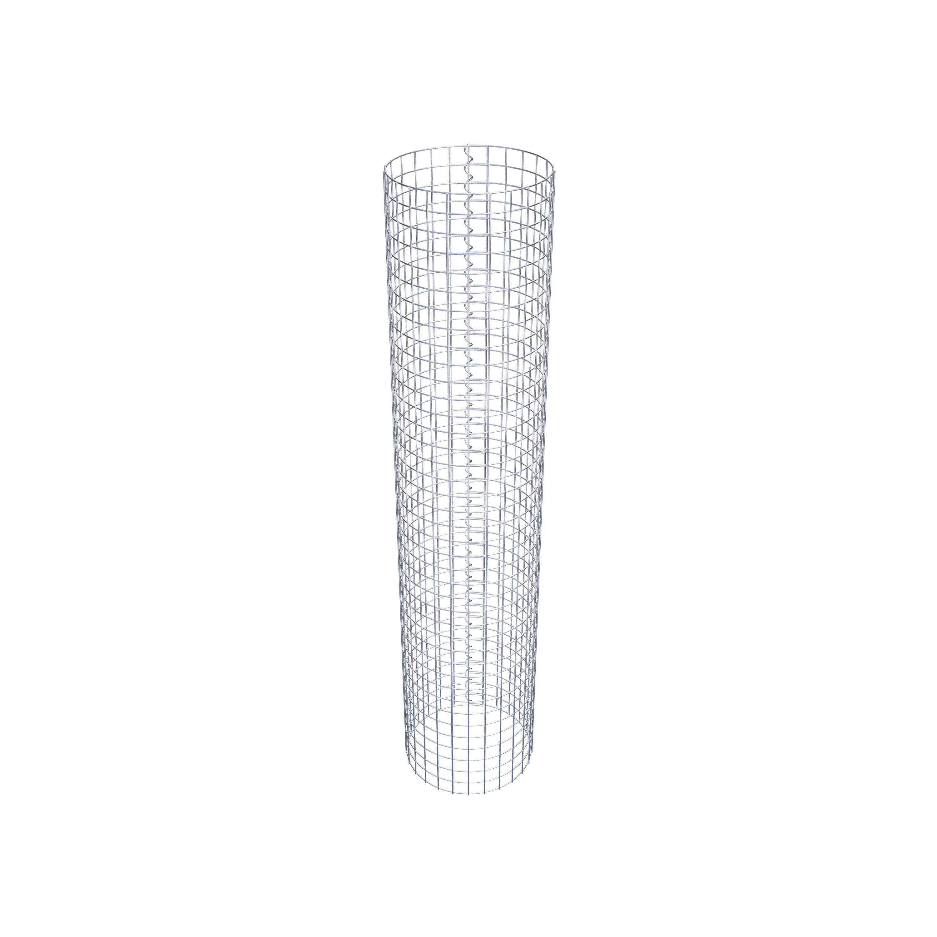 Gabion column around 42 cm diameter, 200 cm height, mesh size 5 cm x 5 cm