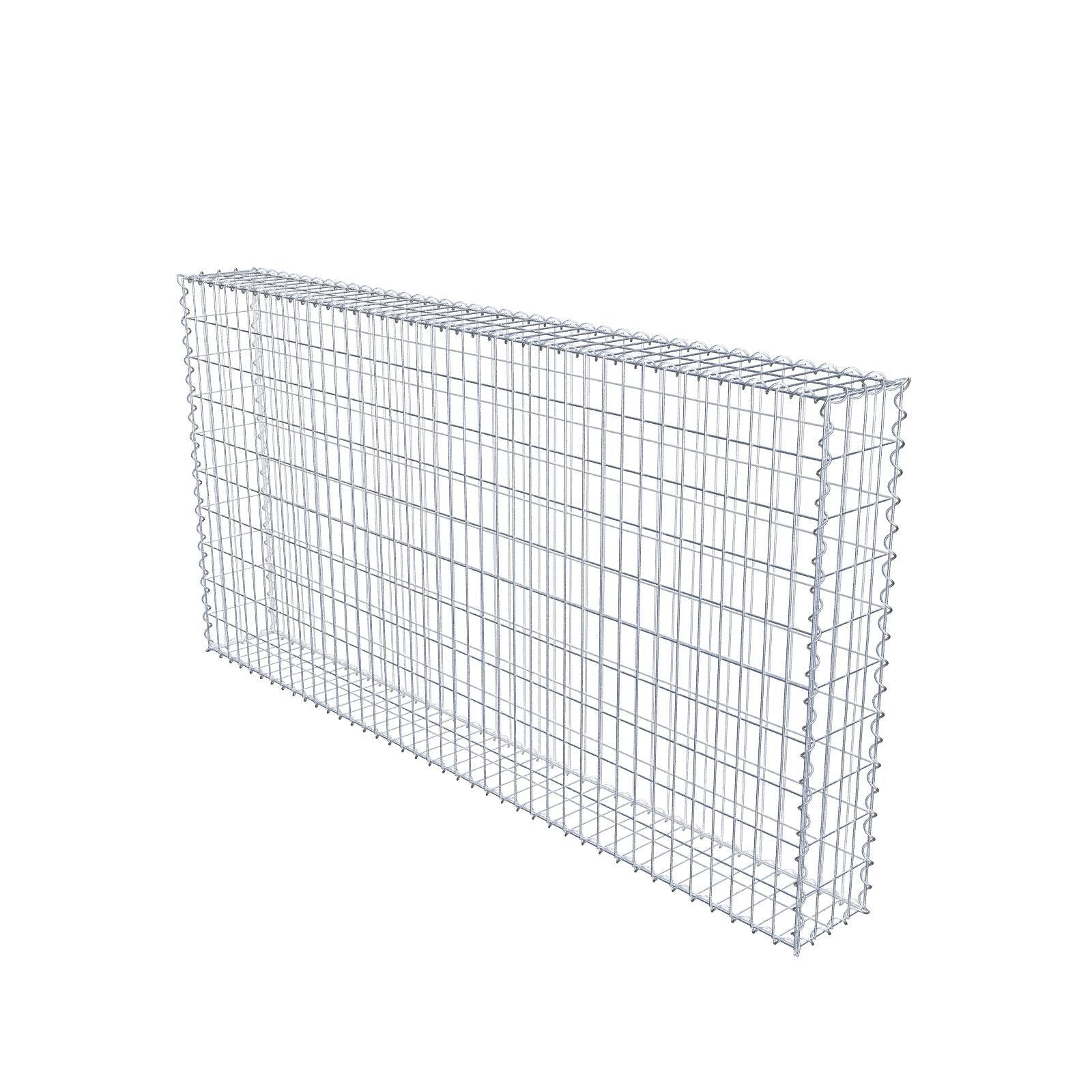 Gabione 200 cm x 100 cm x 20 cm (L x H x T), Maschenweite 5 cm x 10 cm, Spirale