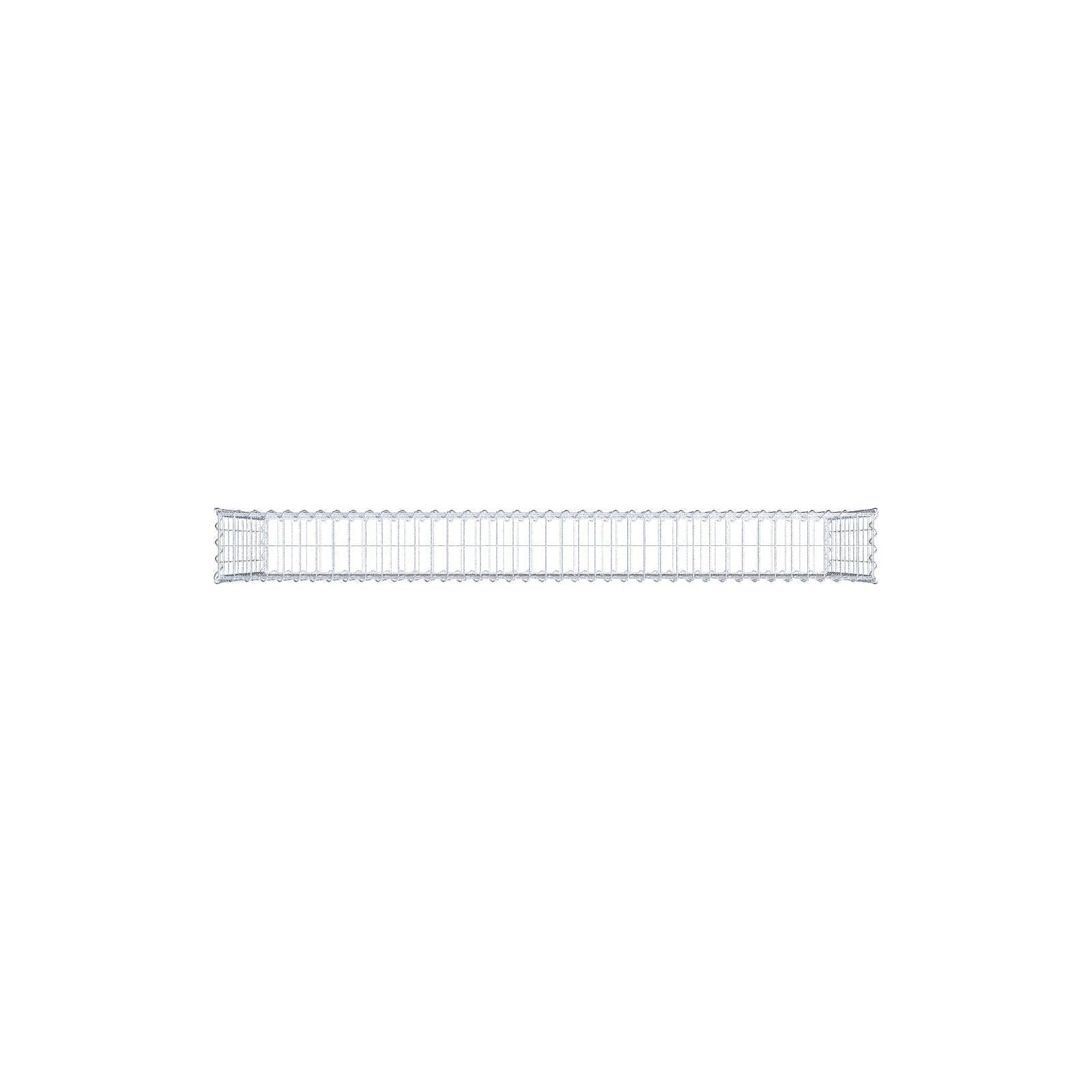 Gabione 200 cm x 100 cm x 20 cm (L x H x T), Maschenweite 5 cm x 10 cm, Spirale