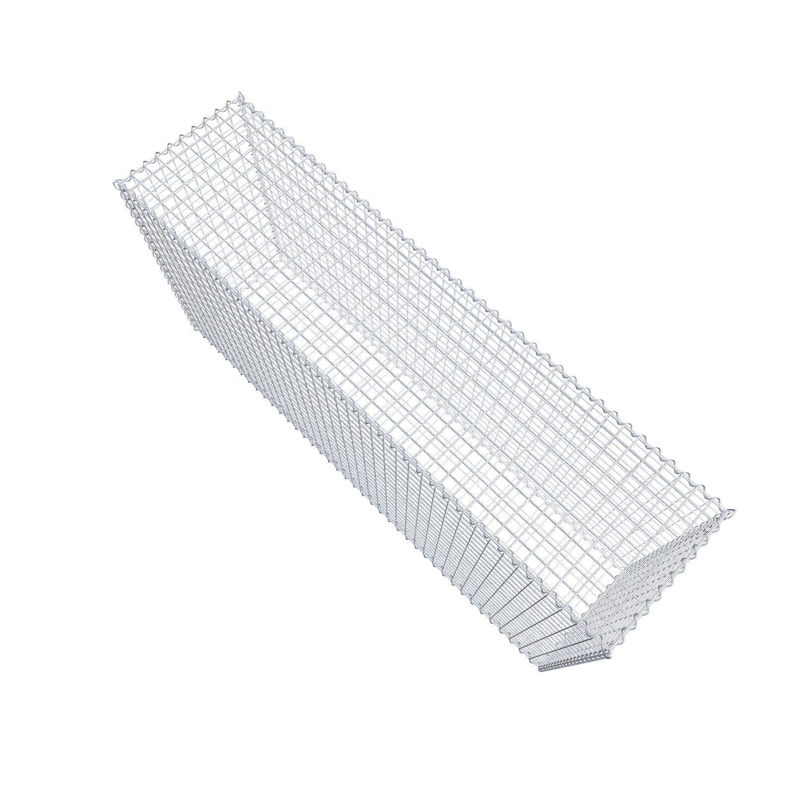 Gabion 200 cm x 100 cm x 50 cm (L x H x D), maskestørrelse 5 cm x 5 cm, spiral