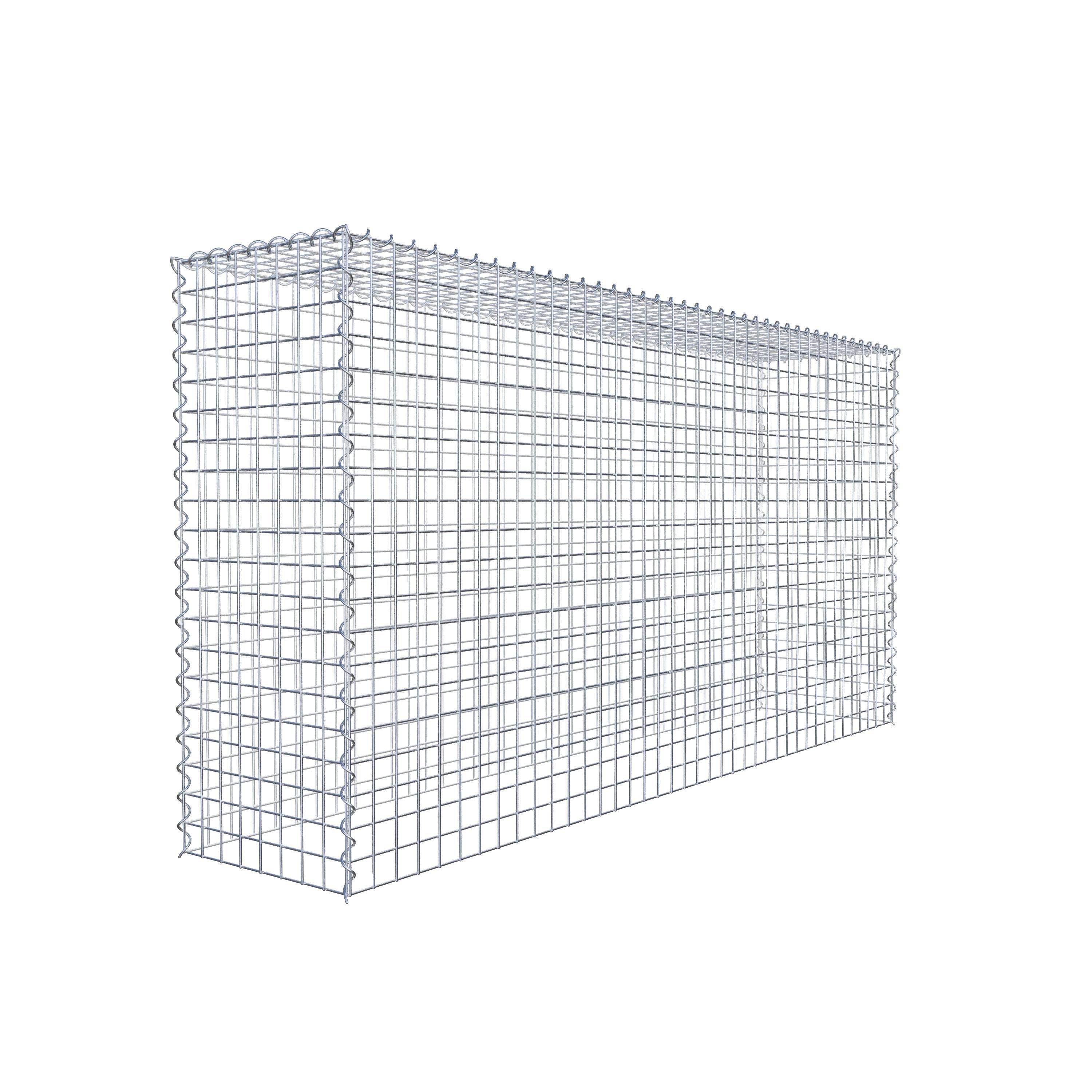 Gabion rapporté type 3 200 cm x 100 cm x 40 cm (L x H x P), mailles 5 cm x 5 cm, spirale