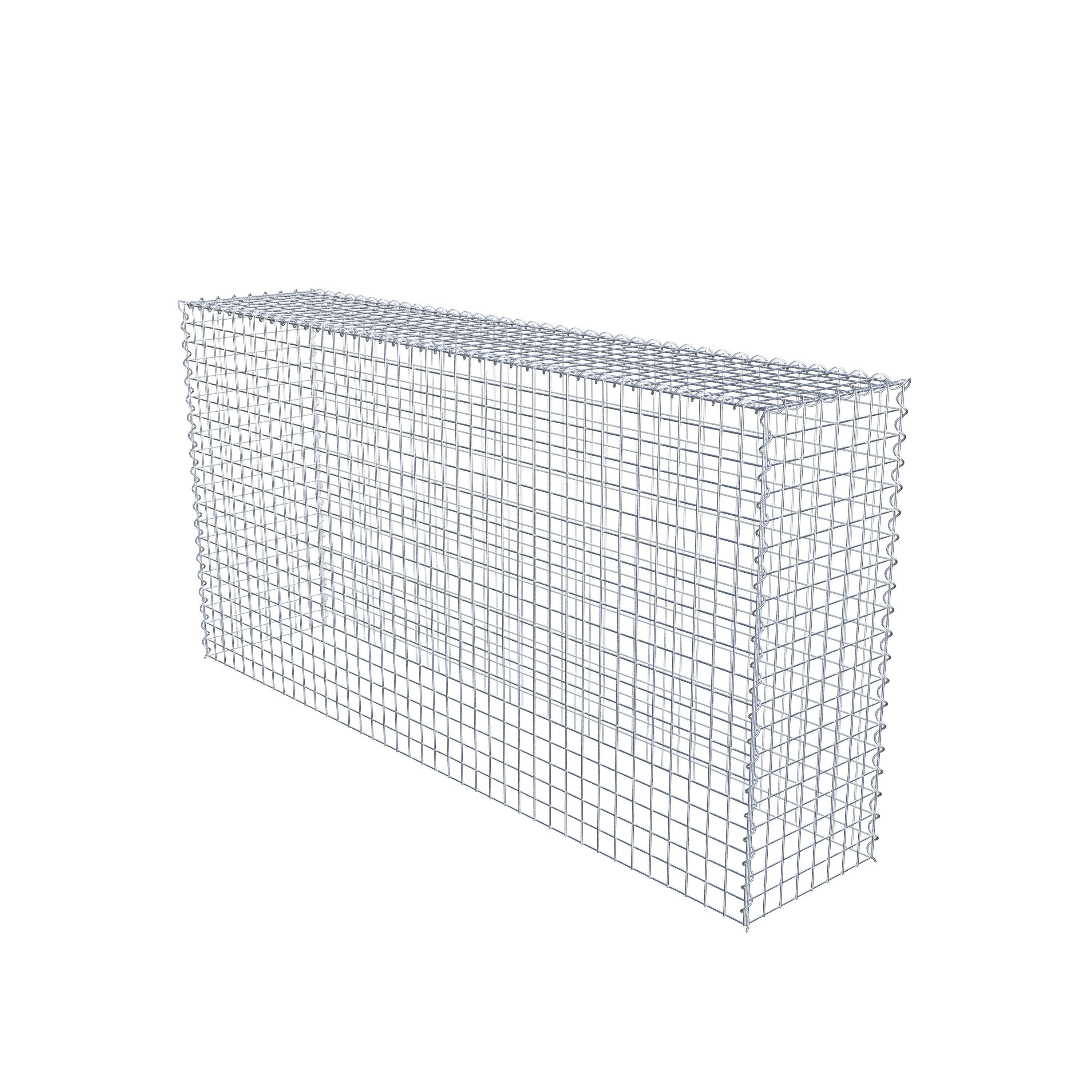 Gabion rapporté type 3 200 cm x 100 cm x 40 cm (L x H x P), mailles 5 cm x 5 cm, spirale