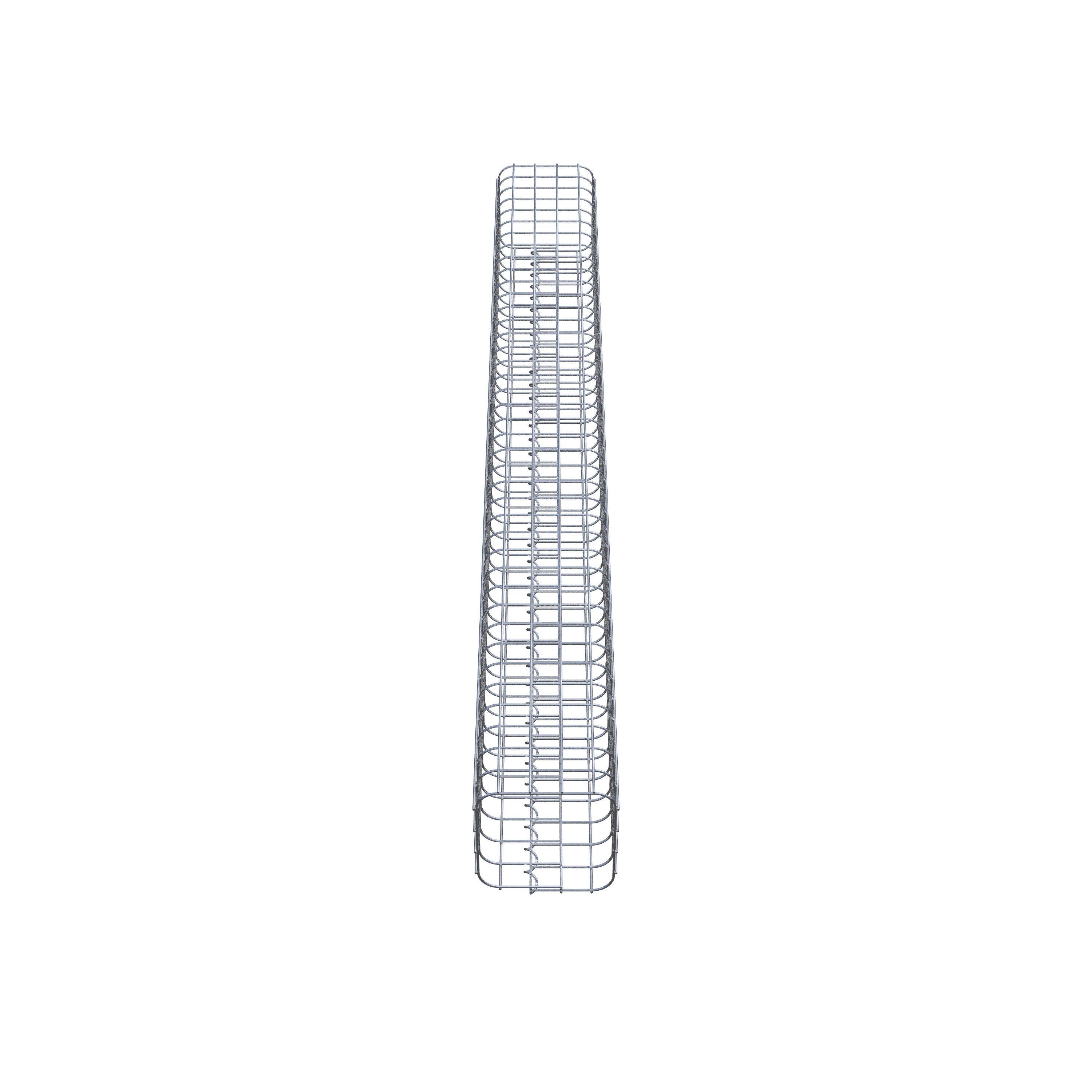 Gabionsøjle, firkantet, varmgalvaniseret, 22 cm x 22 cm, 200 cm høj, MW 5 cm x 5 cm
