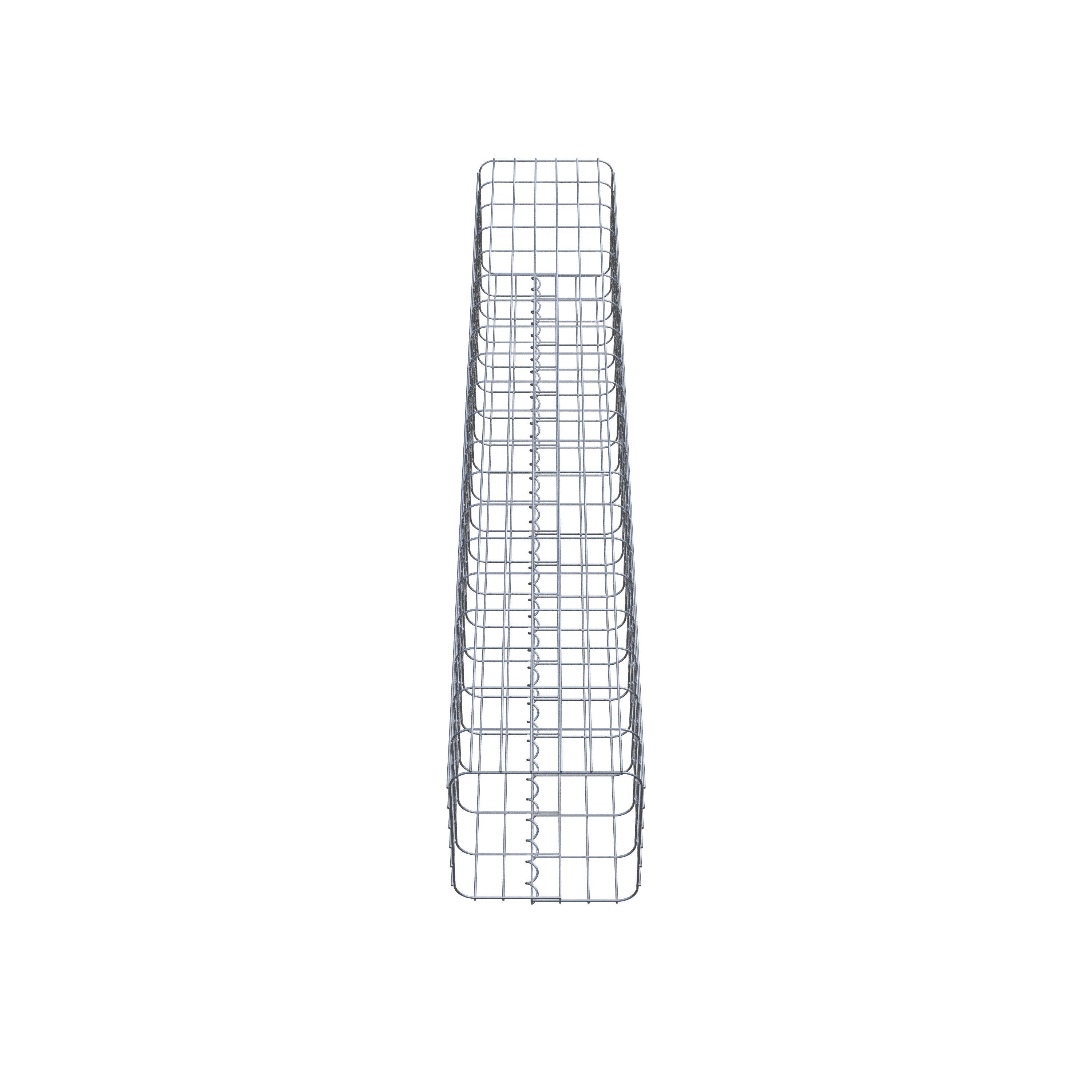 Gabion column, square, hot-dip galvanized, 32 cm x 32 cm, 200 cm height, MW 5 x 10 cm