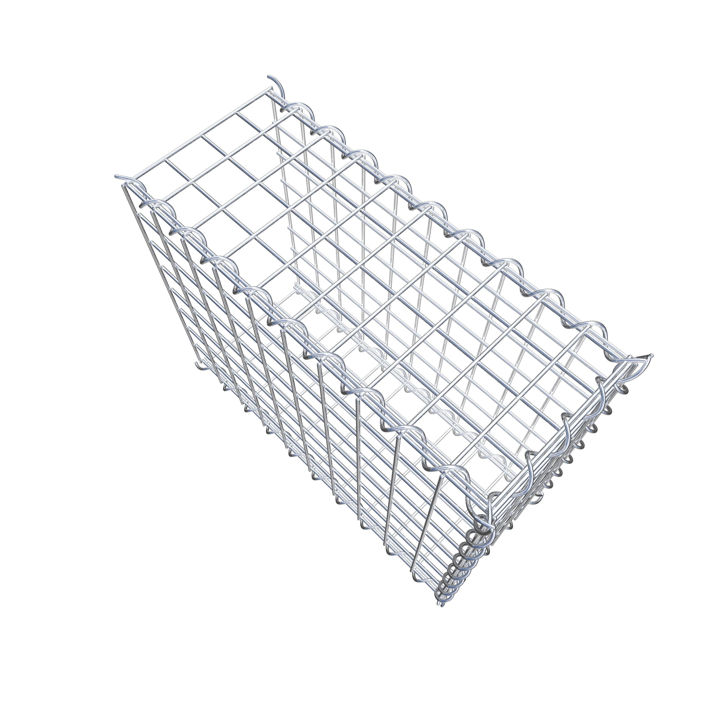 Gavión complementario tipo 2 50 cm x 40 cm x 20 cm (L x A x P), malla 5 cm x 5 cm, espiral