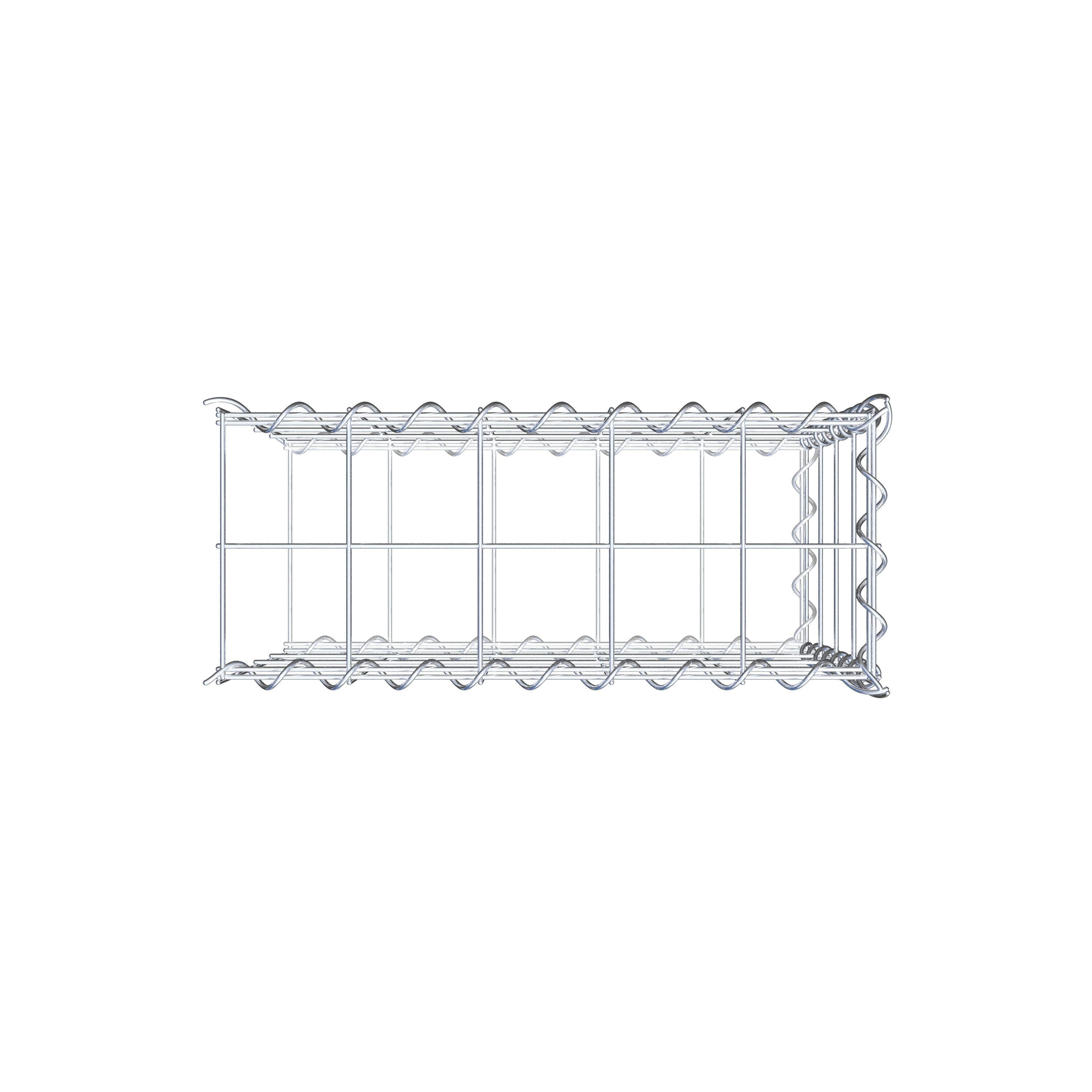 Gabbione aggiuntivo tipo 2 50 cm x 40 cm x 20 cm (L x H x P), dimensione maglia 10 cm x 10 cm, a spirale