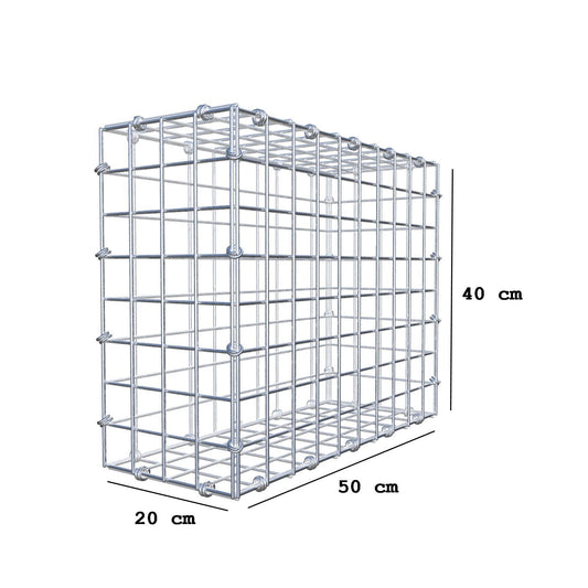 Gabion 50 cm x 40 cm x 20 cm (L x H x D), mesh size 5 x 5 cm, spiral ring