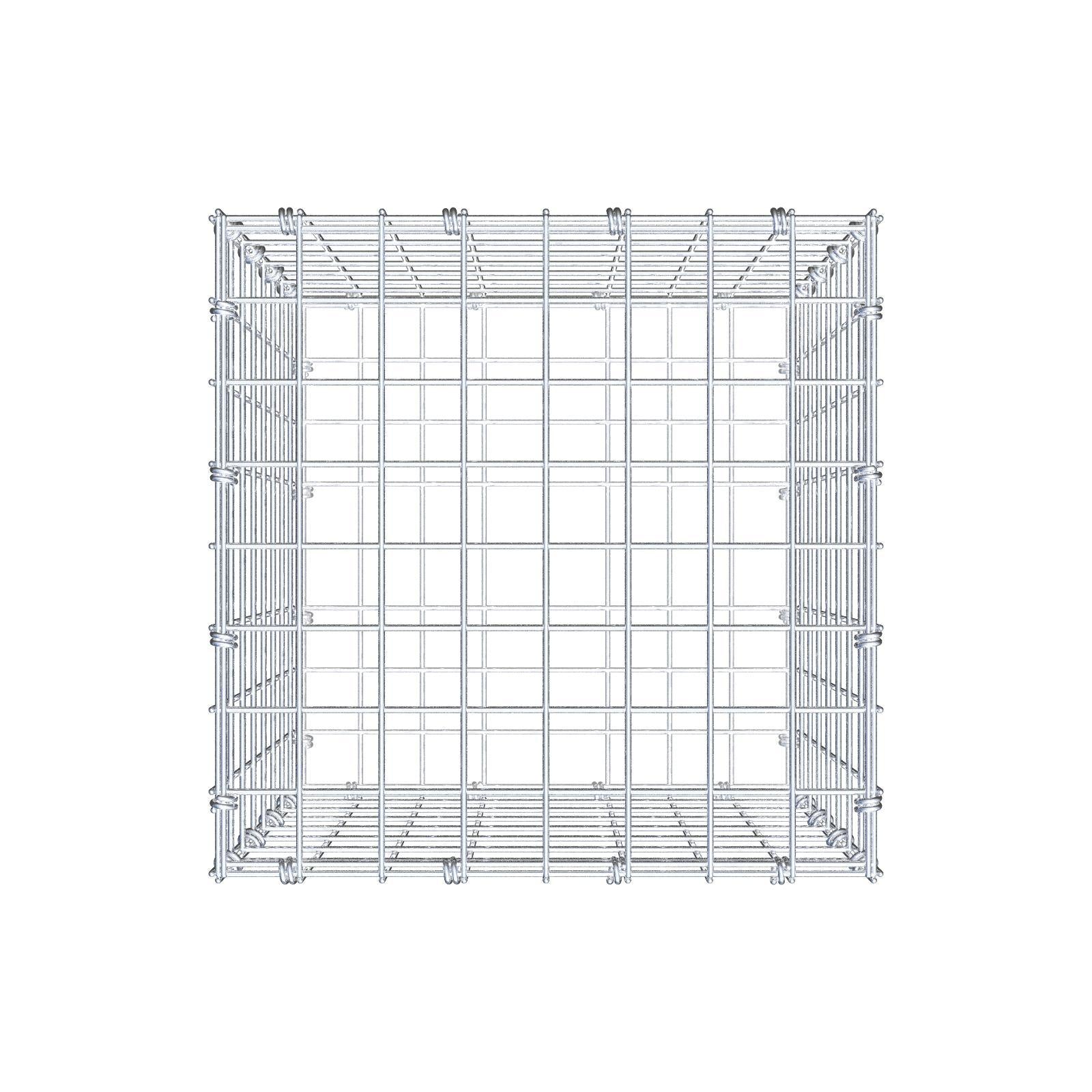 Gabion 40 cm x 40 cm x 40 cm (L x H x D), maskstorlek 5 x 5 cm, spiralring