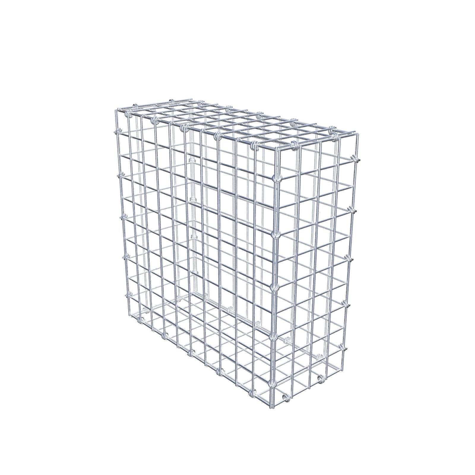 Gabione 50 cm x 50 cm x 20 cm (L x H x T), Maschenweite 5 x 5 cm, Spiralring