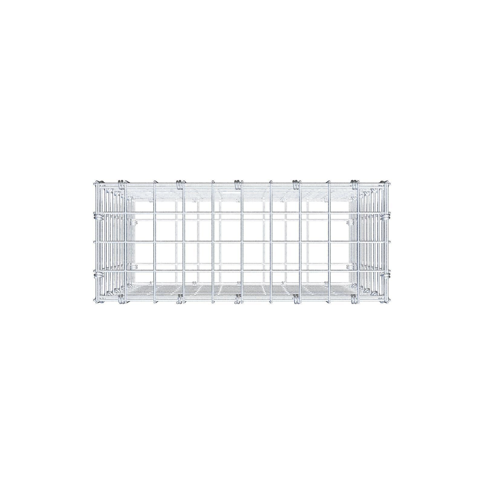 Gabione 50 cm x 50 cm x 20 cm (L x H x T), Maschenweite 5 x 5 cm, Spiralring