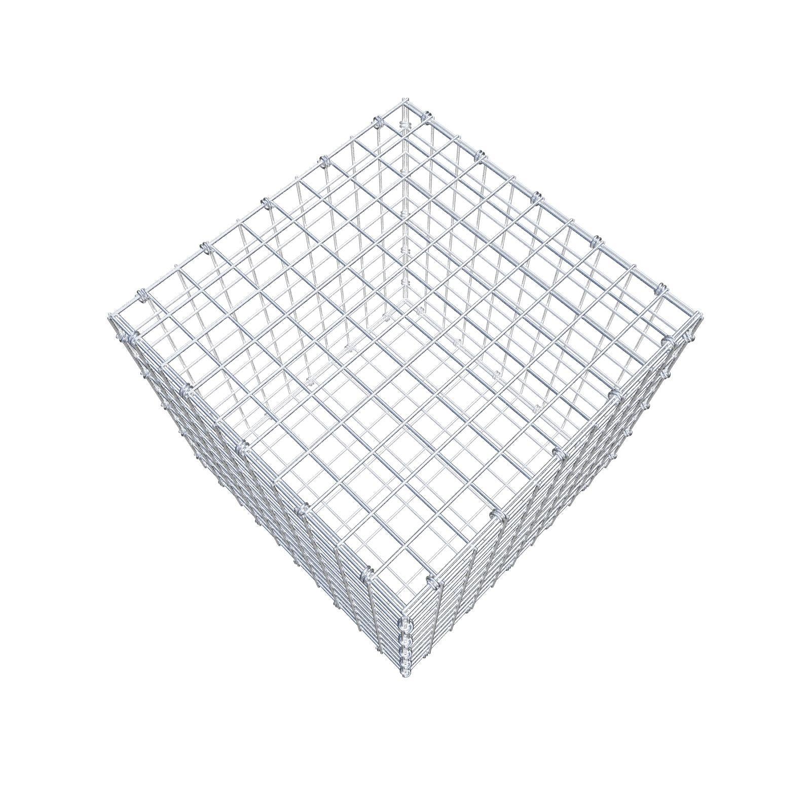 Gabbione 50 cm x 50 cm x 50 cm (L x H x P), maglia 5 x 5 cm, anello a spirale