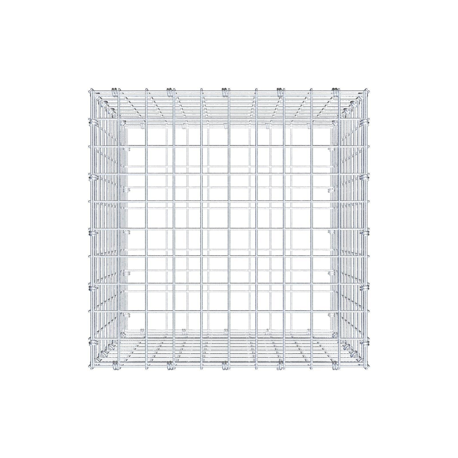 Gabbione 50 cm x 50 cm x 50 cm (L x H x P), maglia 5 x 5 cm, anello a spirale