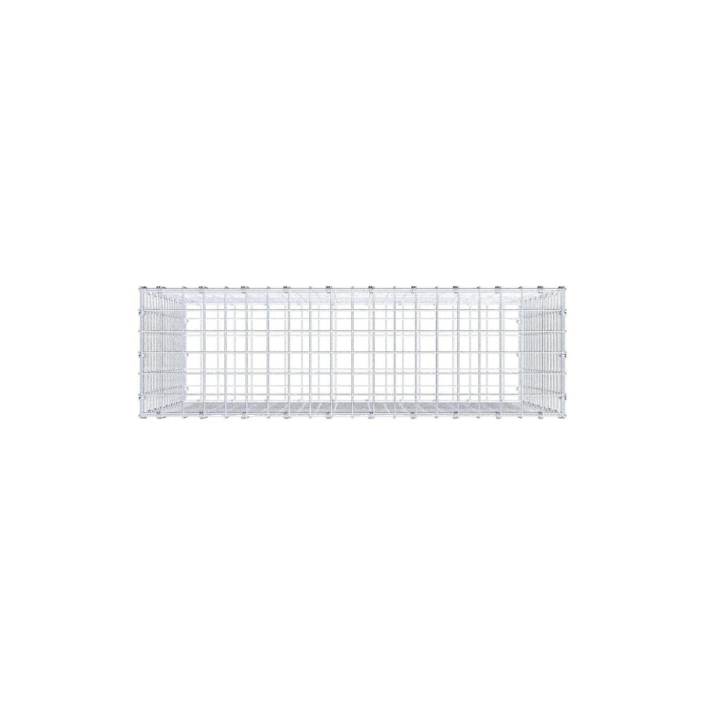 Gabion 100 cm x 80 cm x 30 cm (L x H x D), maskestørrelse 5 x 5 cm, spiralring