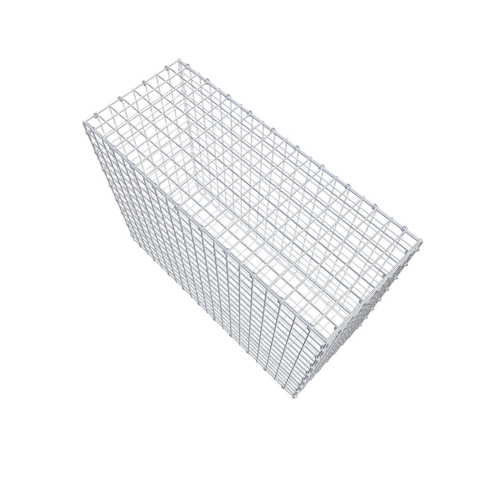 Gabbione 100 cm x 80 cm x 40 cm (L x H x P), maglia 5 x 5 cm, anello a spirale