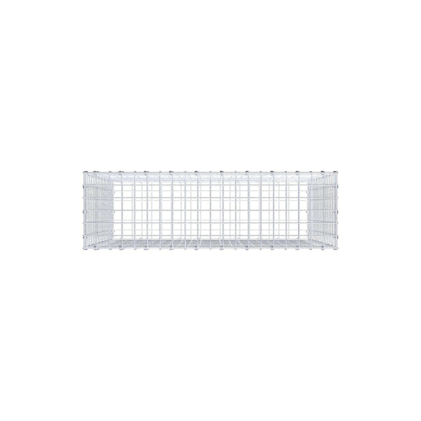 Gabion 100 cm x 90 cm x 30 cm (L x H x P), mailles 5 x 5 cm, anneau en spirale