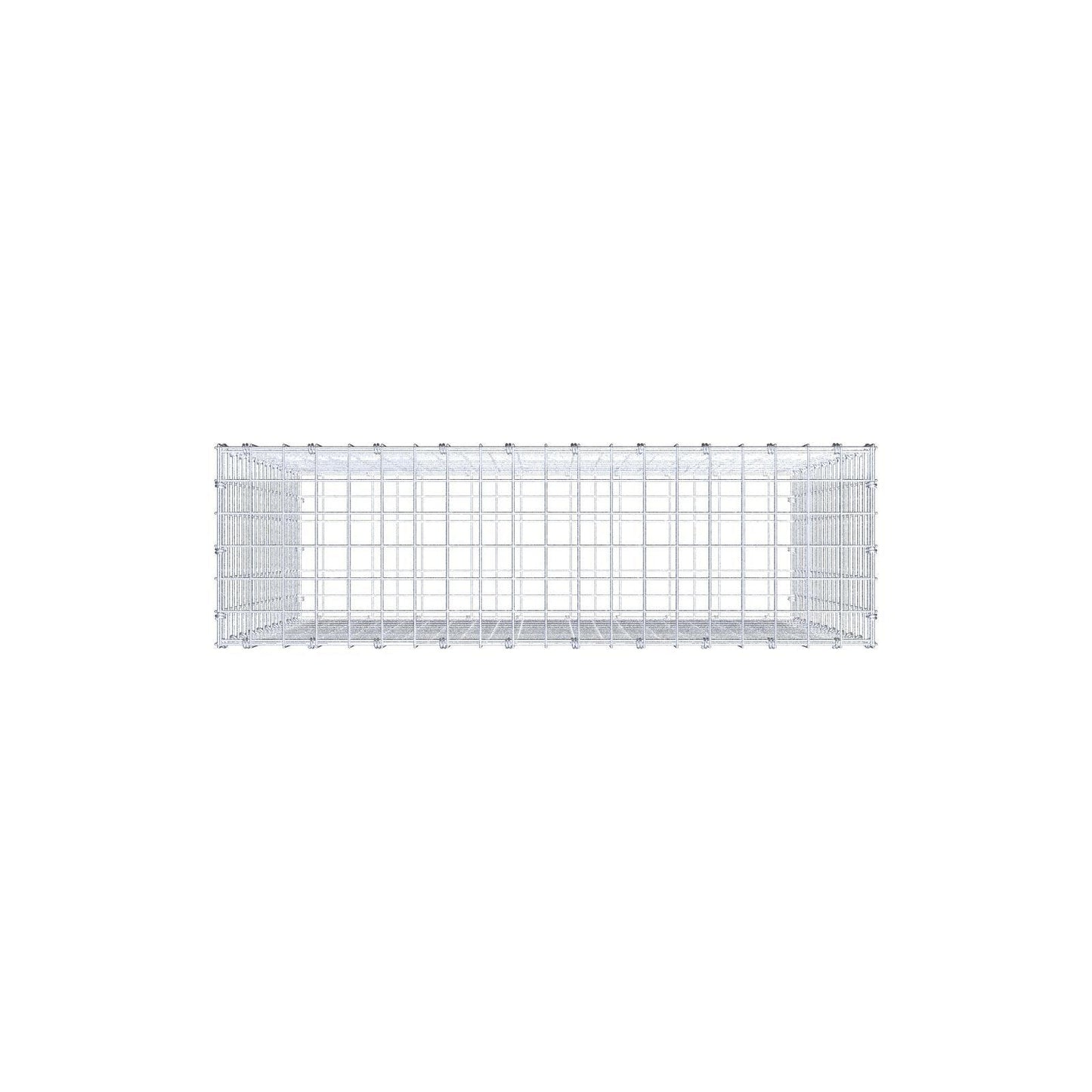 Gabion 100 cm x 100 cm x 30 cm (L x H x D), maskstorlek 5 x 5 cm, spiralring