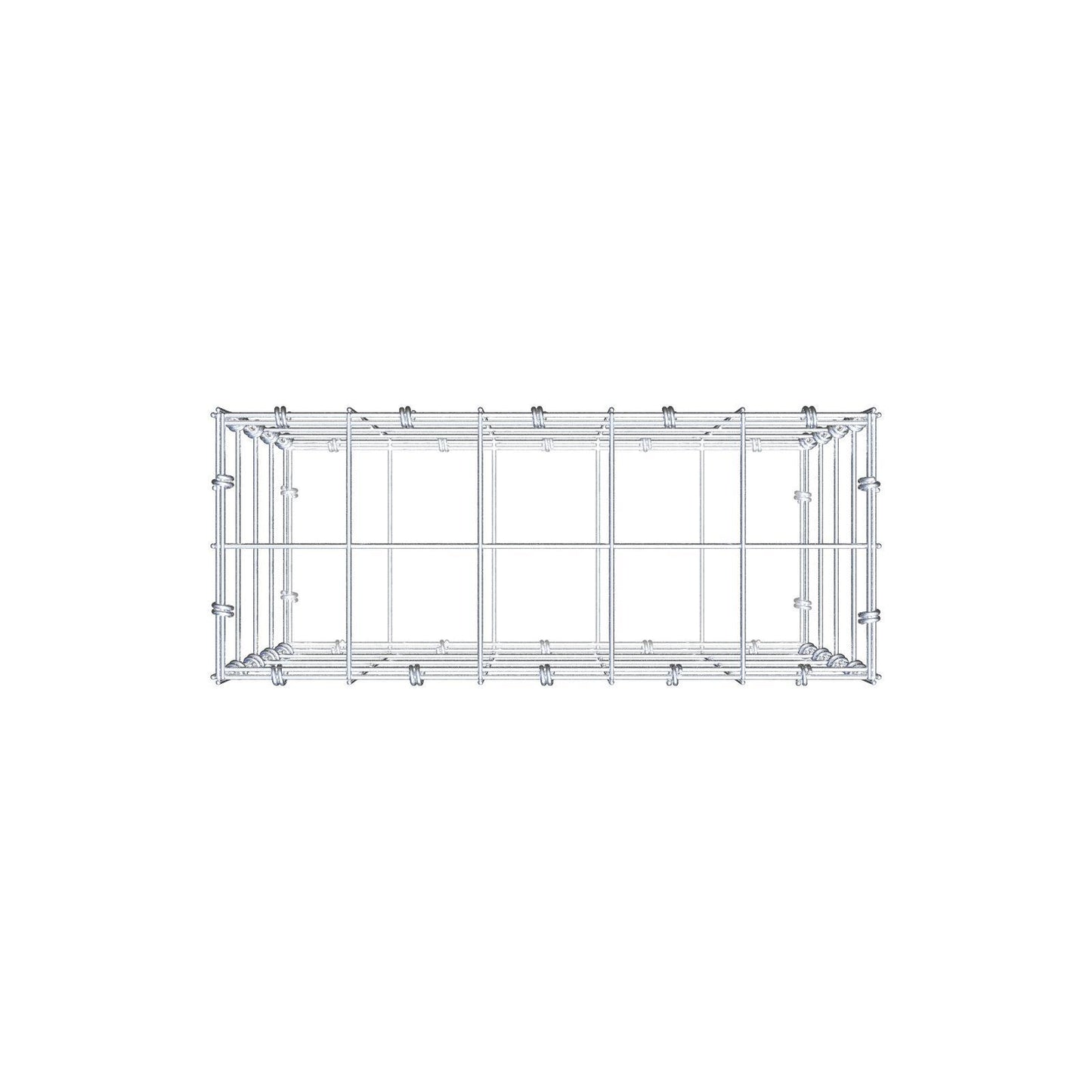 Gabione 50 cm x 40 cm x 20 cm (L x H x T), Maschenweite 10 x 10 cm, Spiralring