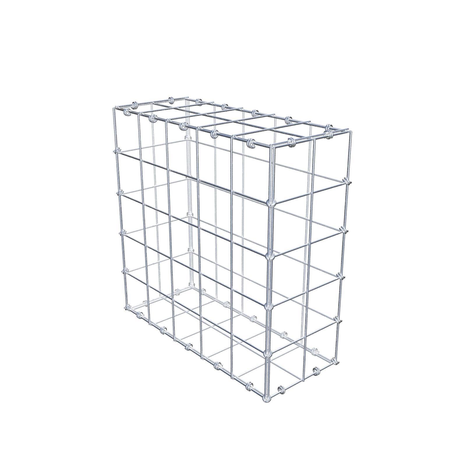 Gabione 50 cm x 50 cm x 20 cm (L x H x T), Maschenweite 10 x 10 cm, Spiralring