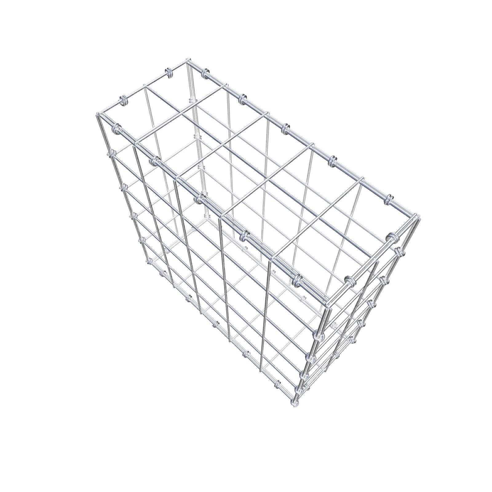 Gabione 50 cm x 50 cm x 20 cm (L x H x T), Maschenweite 10 x 10 cm, Spiralring
