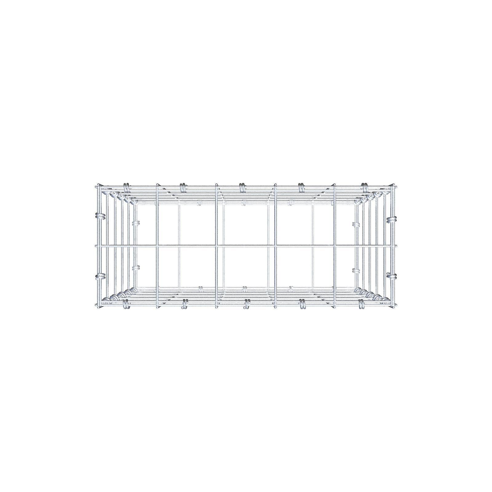 Gabione 50 cm x 50 cm x 20 cm (L x H x T), Maschenweite 10 x 10 cm, Spiralring