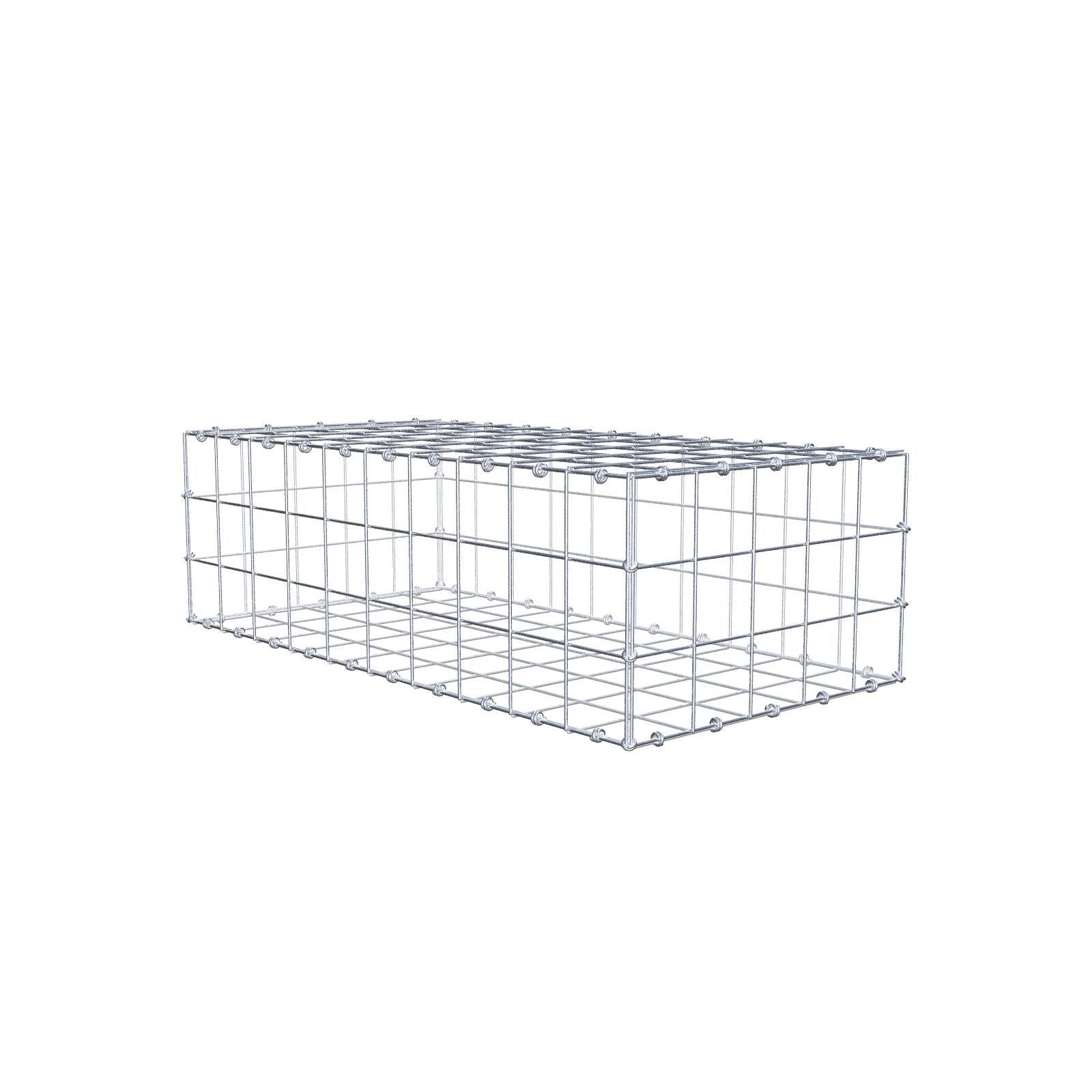 Gabion 100 cm x 30 cm x 50 cm (L x H x P), mailles 10 x 10 cm, anneau en spirale