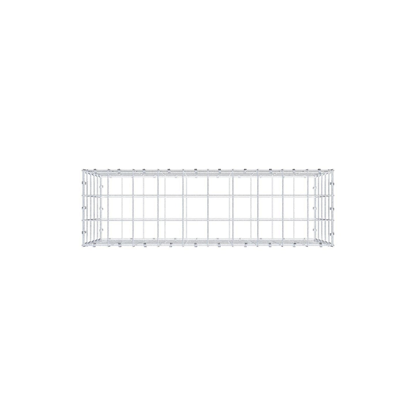 Gabion 100 cm x 50 cm x 30 cm (L x H x D), maskestørrelse 10 x 10 cm, spiralring