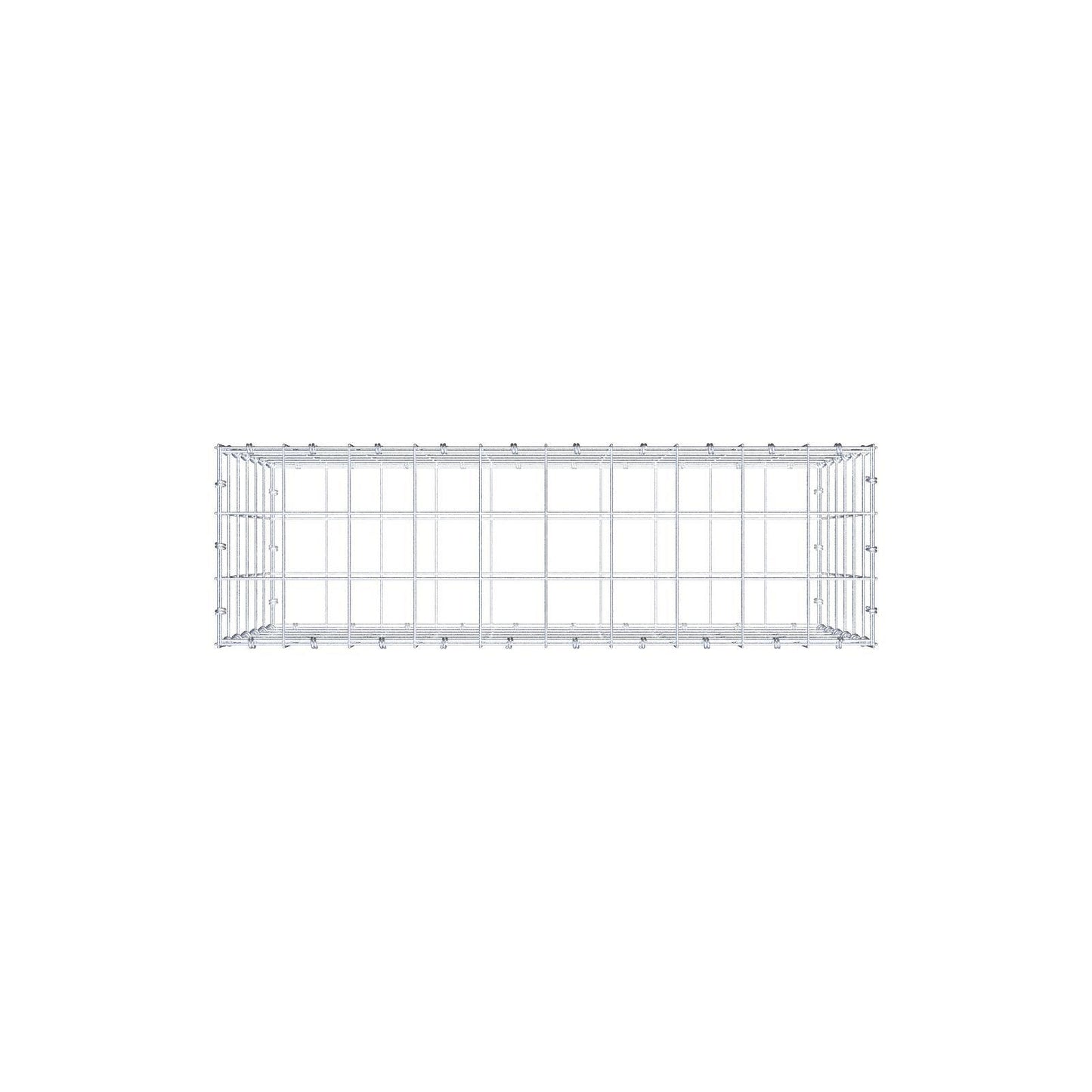 Gabion 100 cm x 60 cm x 30 cm (L x H x D), maskstorlek 10 x 10 cm, spiralring