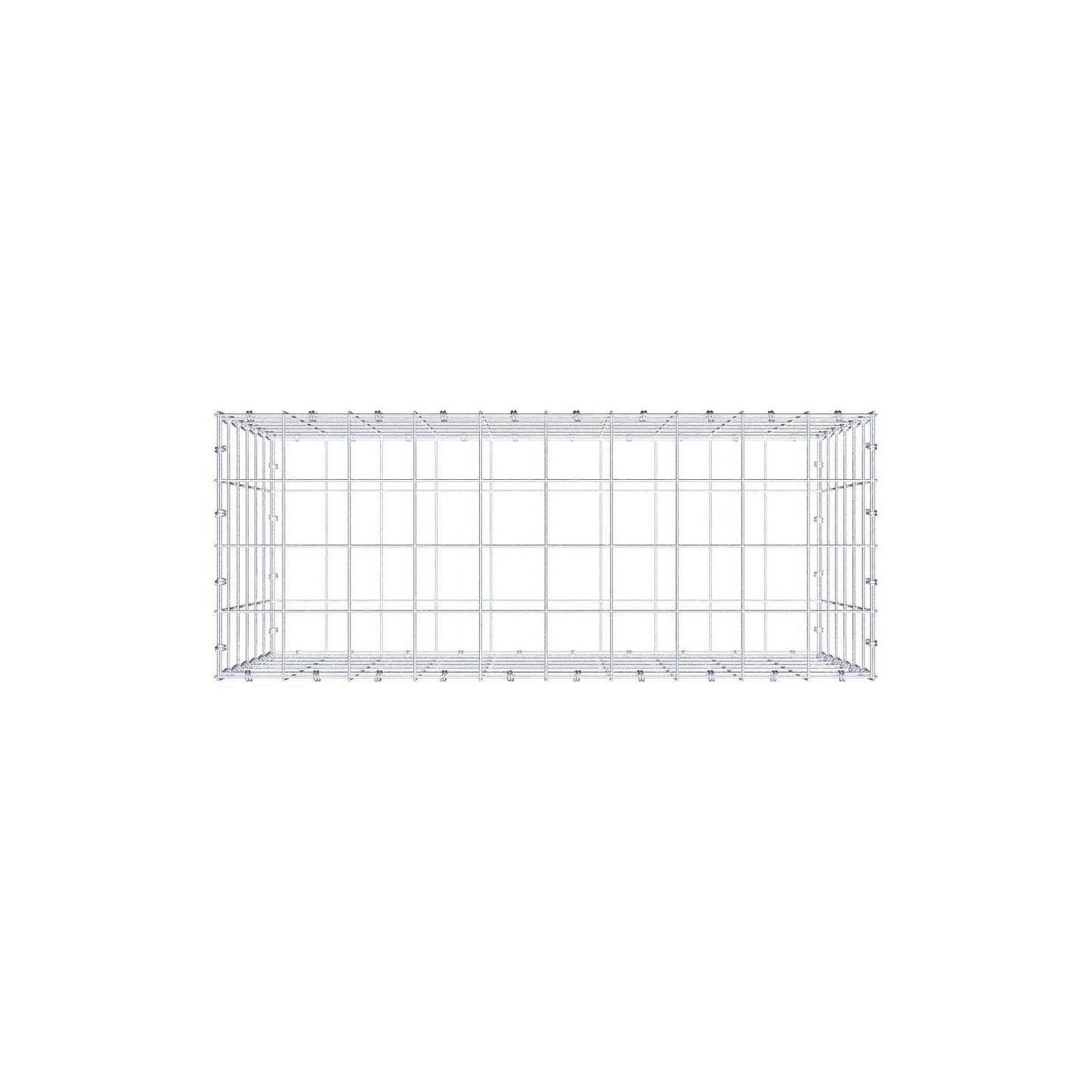 Gabione 100 cm x 60 cm x 40 cm (L x H x T), Maschenweite 10 x 10 cm, Spiralring