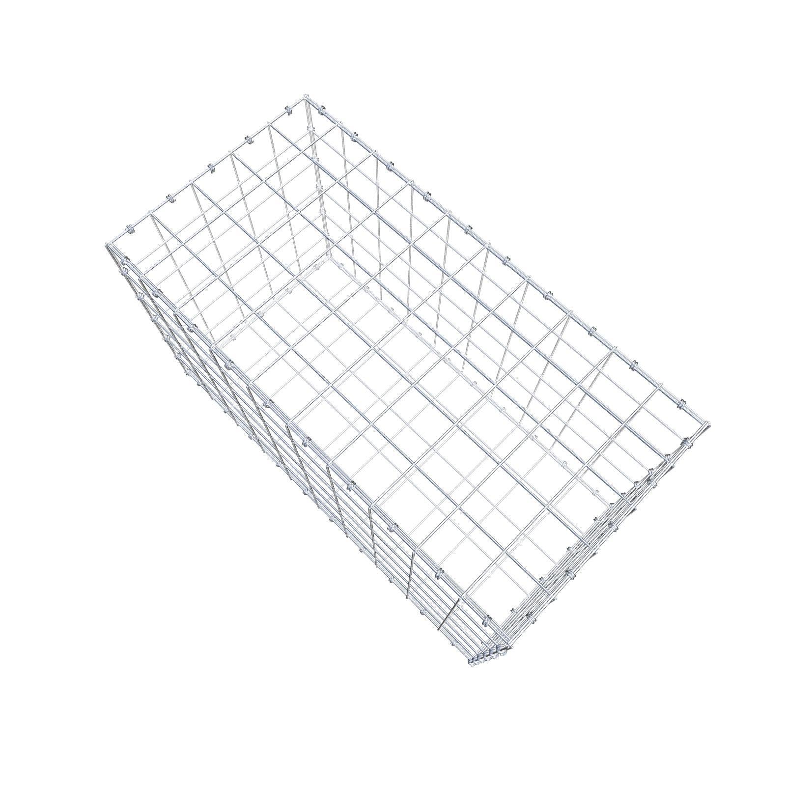 Gabione 100 cm x 60 cm x 50 cm (L x H x T), Maschenweite 10 x 10 cm, Spiralring
