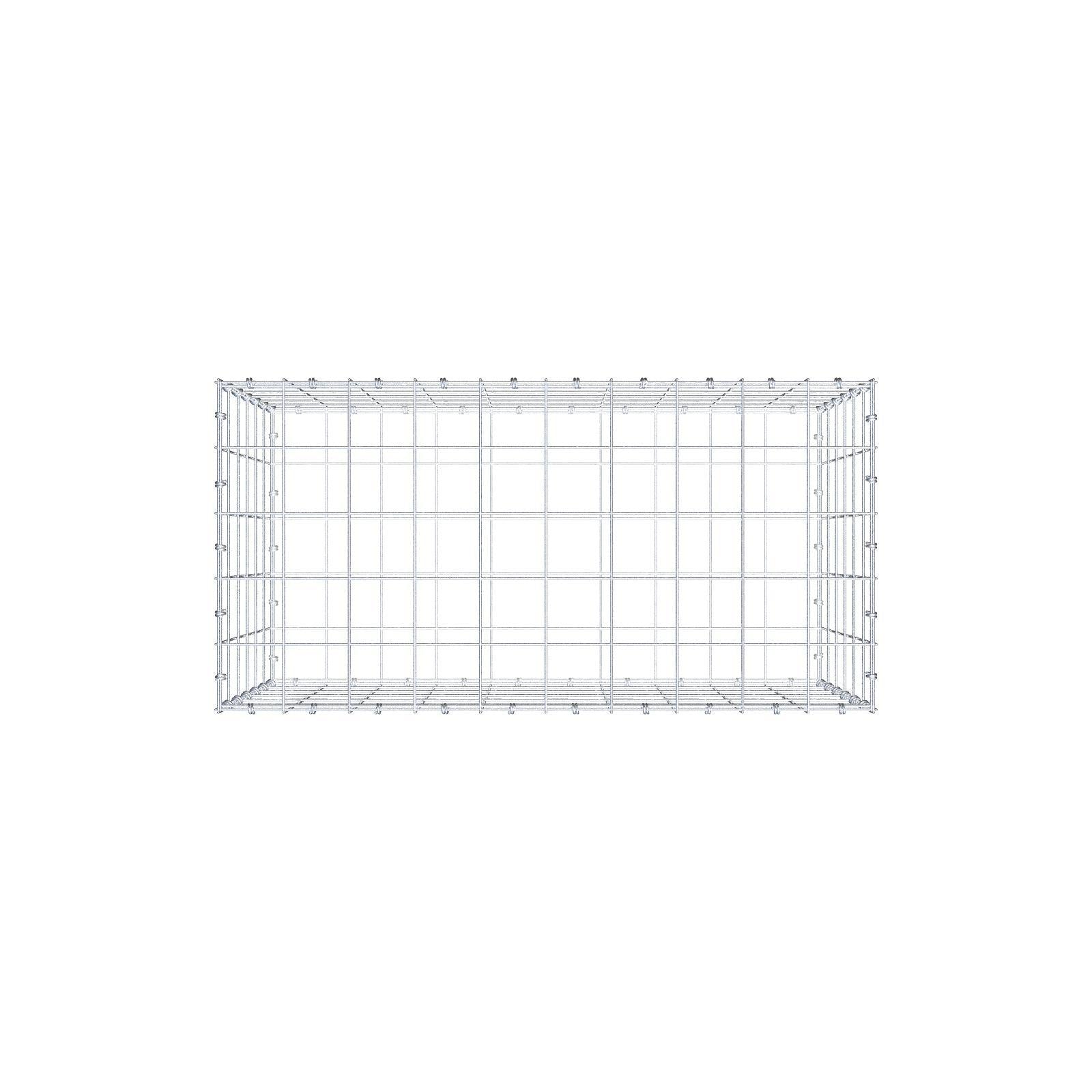 Gabione 100 cm x 60 cm x 50 cm (L x H x T), Maschenweite 10 x 10 cm, Spiralring