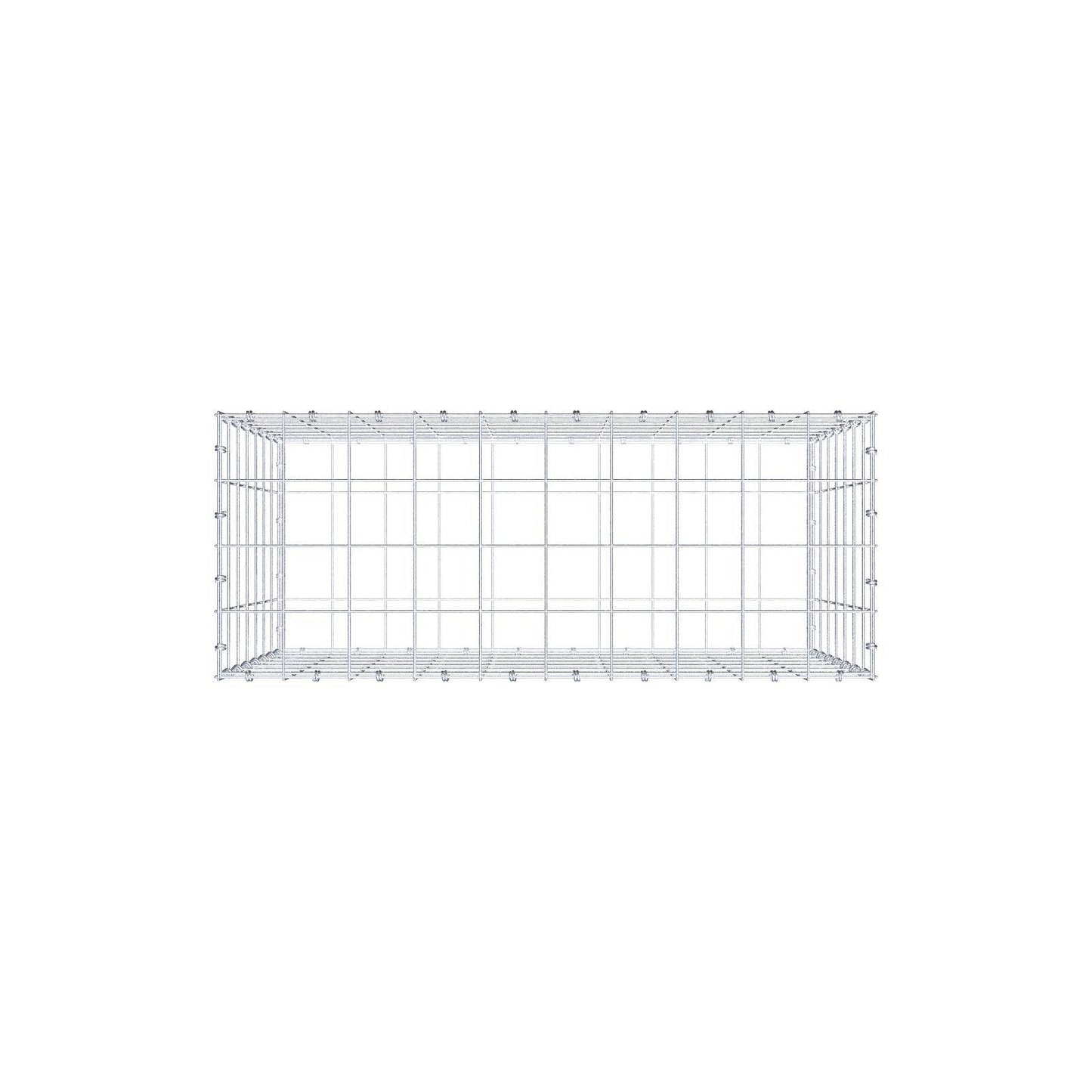 Gabbione 100 cm x 70 cm x 40 cm (L x H x P), maglia 10 x 10 cm, anello a spirale