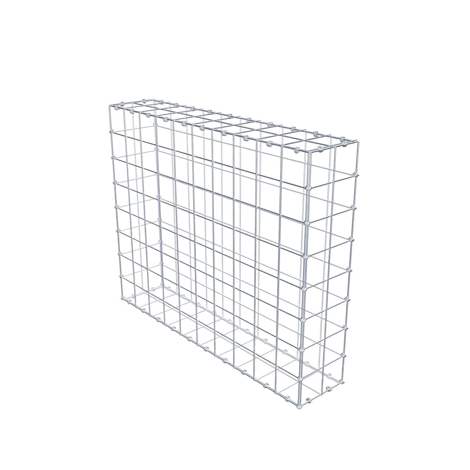 Gabione 100 cm x 80 cm x 20 cm (L x H x T), Maschenweite 10 x 10 cm, Spiralring