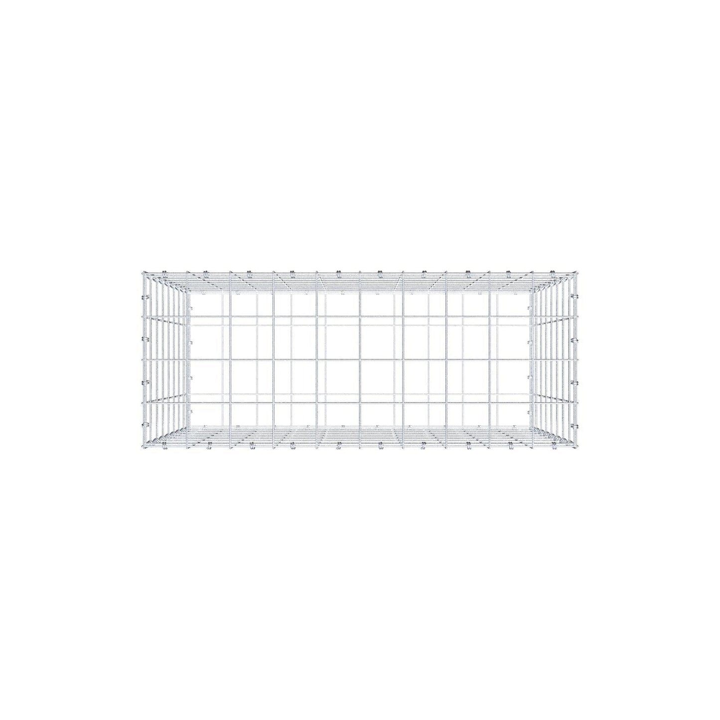 Gabione 100 cm x 80 cm x 40 cm (L x H x T), Maschenweite 10 x 10 cm, Spiralring
