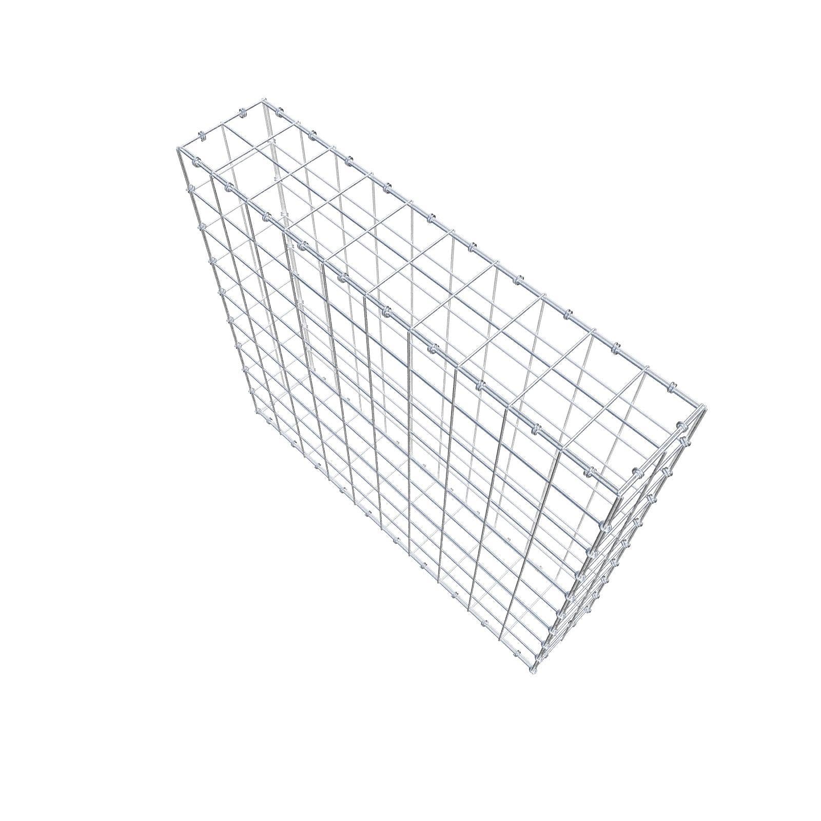 Gabion 100 cm x 90 cm x 20 cm (L x H x D), mesh size 10 x 10 cm, spiral ring