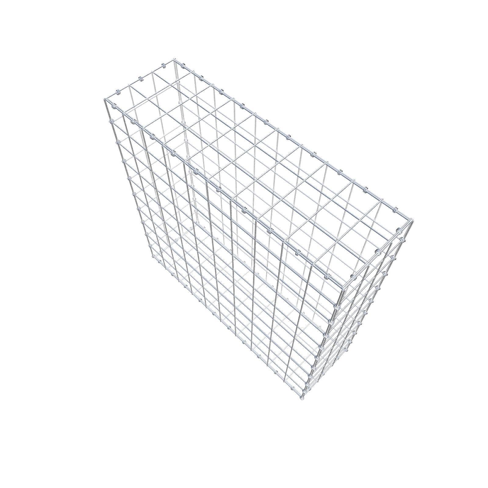 Gabione 100 cm x 100 cm x 30 cm (L x H x T), Maschenweite 10 x 10 cm, Spiralring