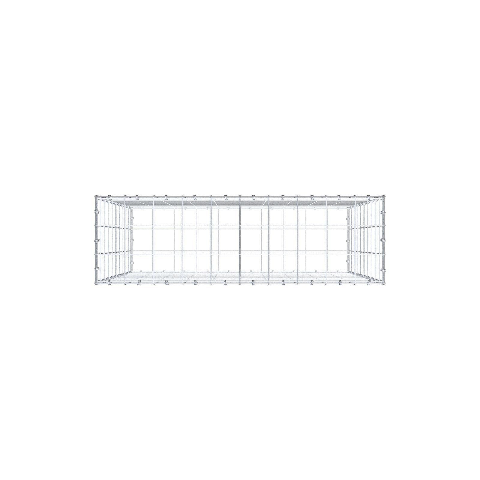 Gabione 100 cm x 100 cm x 30 cm (L x H x T), Maschenweite 10 x 10 cm, Spiralring