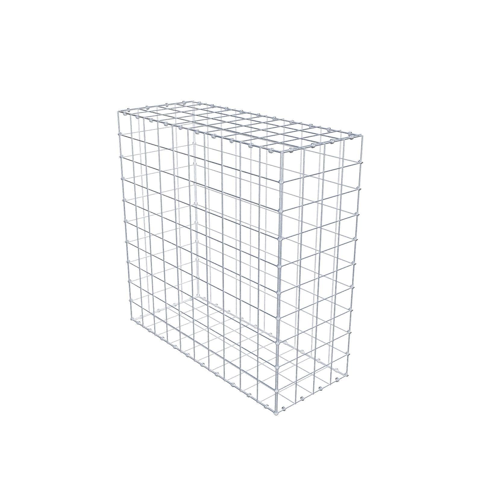 Gabione 100 cm x 100 cm x 40 cm (L x H x T), Maschenweite 10 x 10 cm, Spiralring