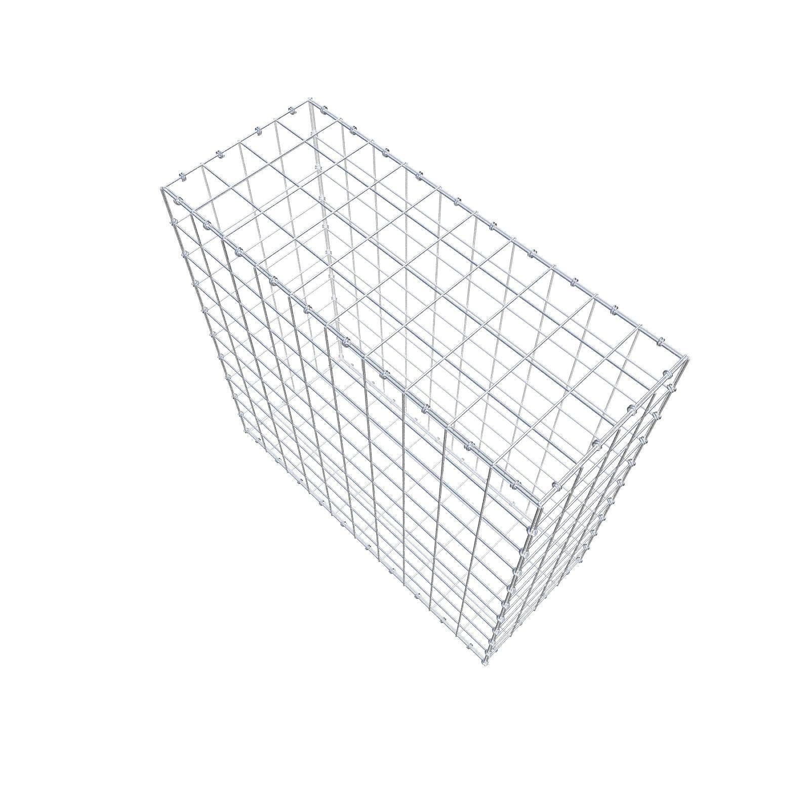 Gabione 100 cm x 100 cm x 40 cm (L x H x T), Maschenweite 10 x 10 cm, Spiralring