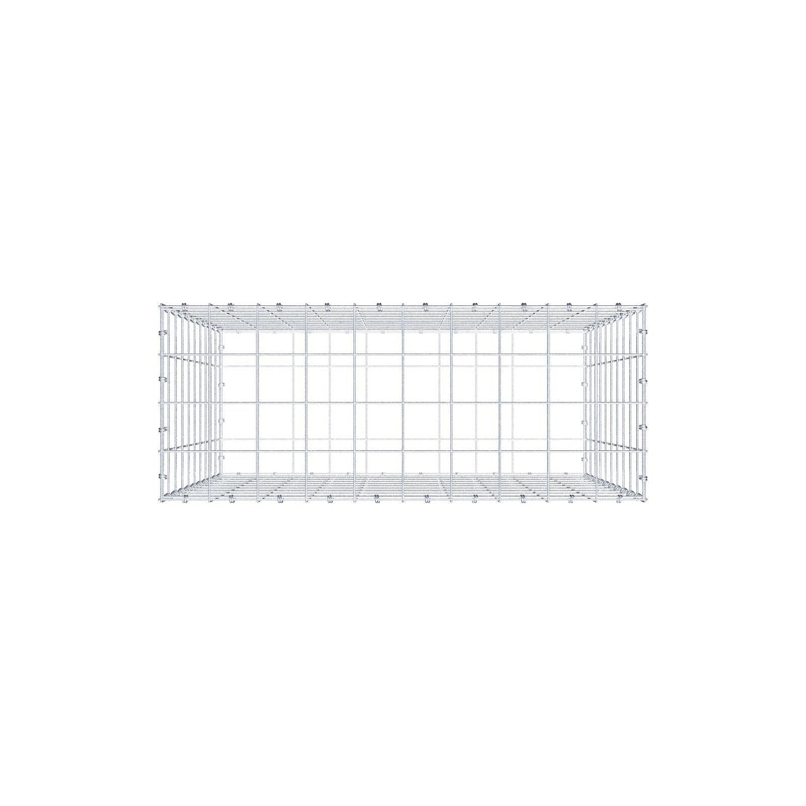 Gabione 100 cm x 100 cm x 40 cm (L x H x T), Maschenweite 10 x 10 cm, Spiralring