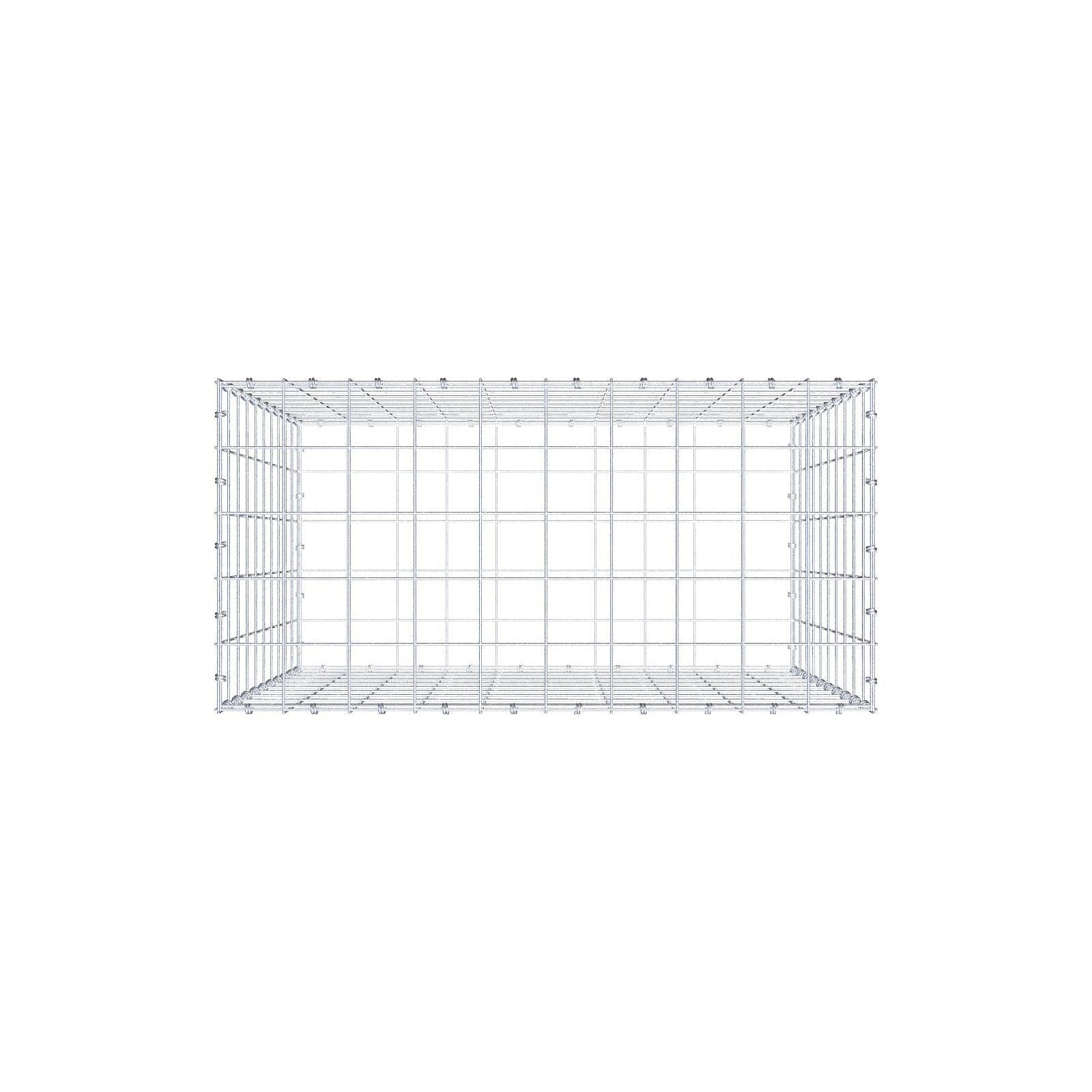 Gabion 100 cm x 100 cm x 50 cm (L x H x D), mesh size 10 x 10 cm, spiral ring