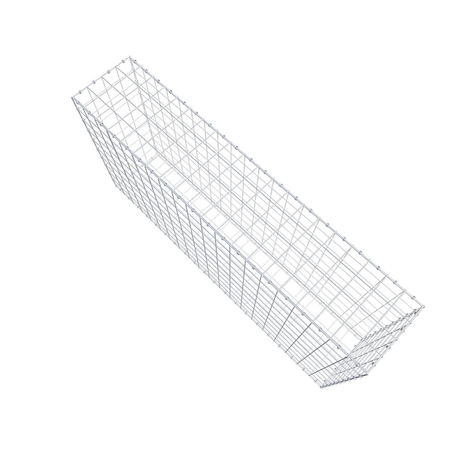 Gabione 200 cm x 100 cm x 40 cm (L x H x T), Maschenweite 10 x 10 cm, Spiralring