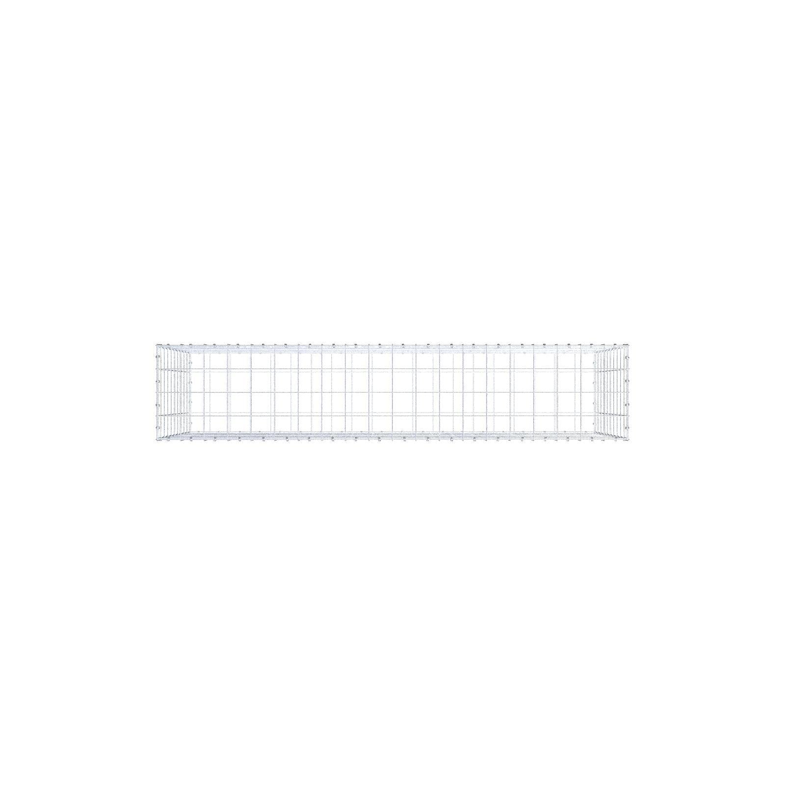 Gabione 200 cm x 100 cm x 40 cm (L x H x T), Maschenweite 10 x 10 cm, Spiralring