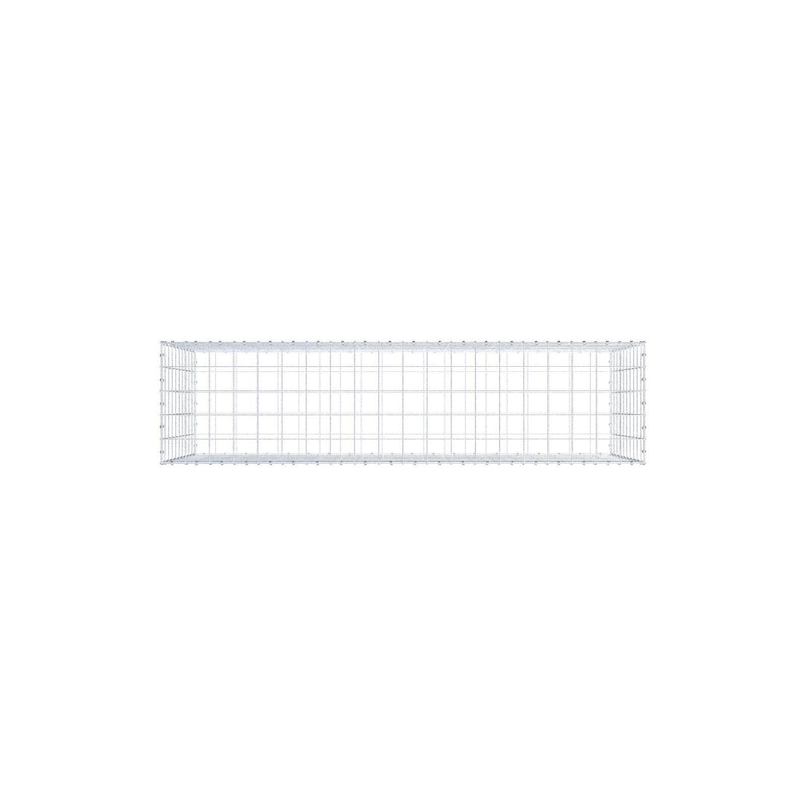 Gabion 200 cm x 100 cm x 50 cm (L x H x D), mesh size 10 x 10 cm, spiral ring