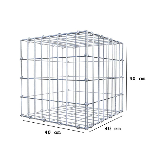 Gabion 40 cm x 40 cm x 40 cm (L x H x D), mesh size 5 x 10 cm, spiral ring