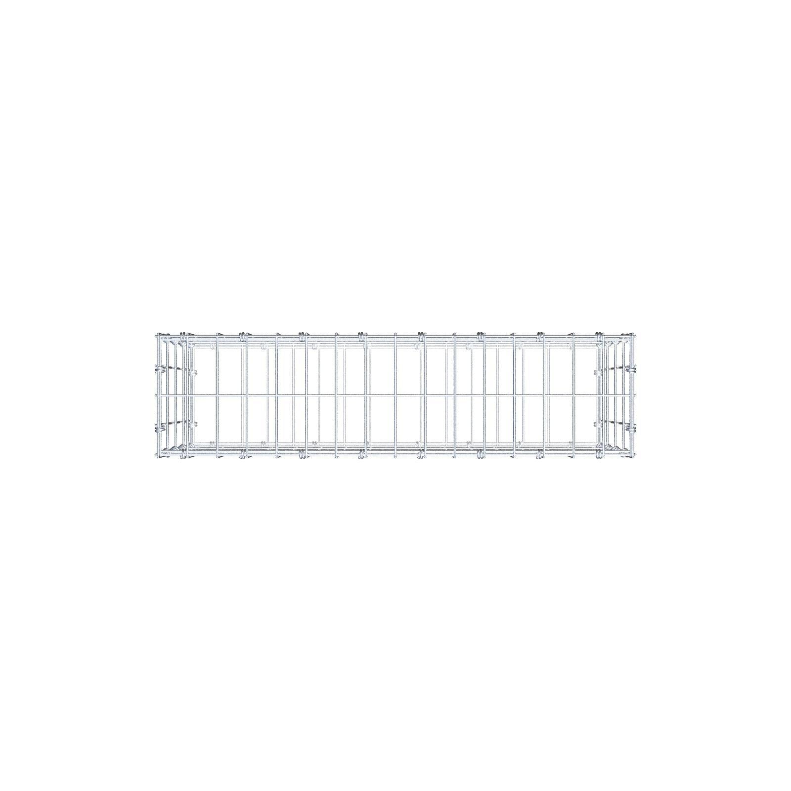 Gabion 80 cm x 40 cm x 20 cm (L x H x P), mailles 5 x 10 cm, anneau en spirale