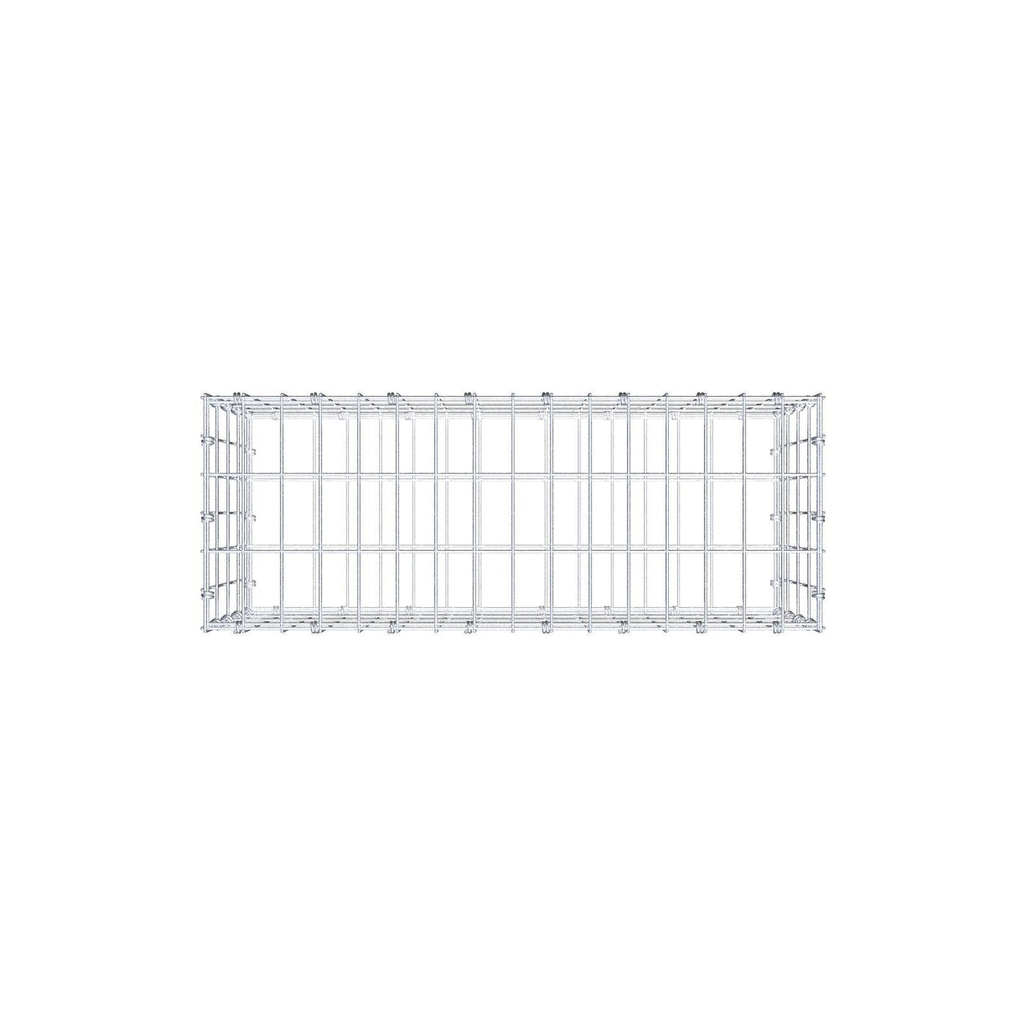 Gabione 80 cm x 40 cm x 30 cm (L x H x T), Maschenweite 5 x 10 cm, Spiralring