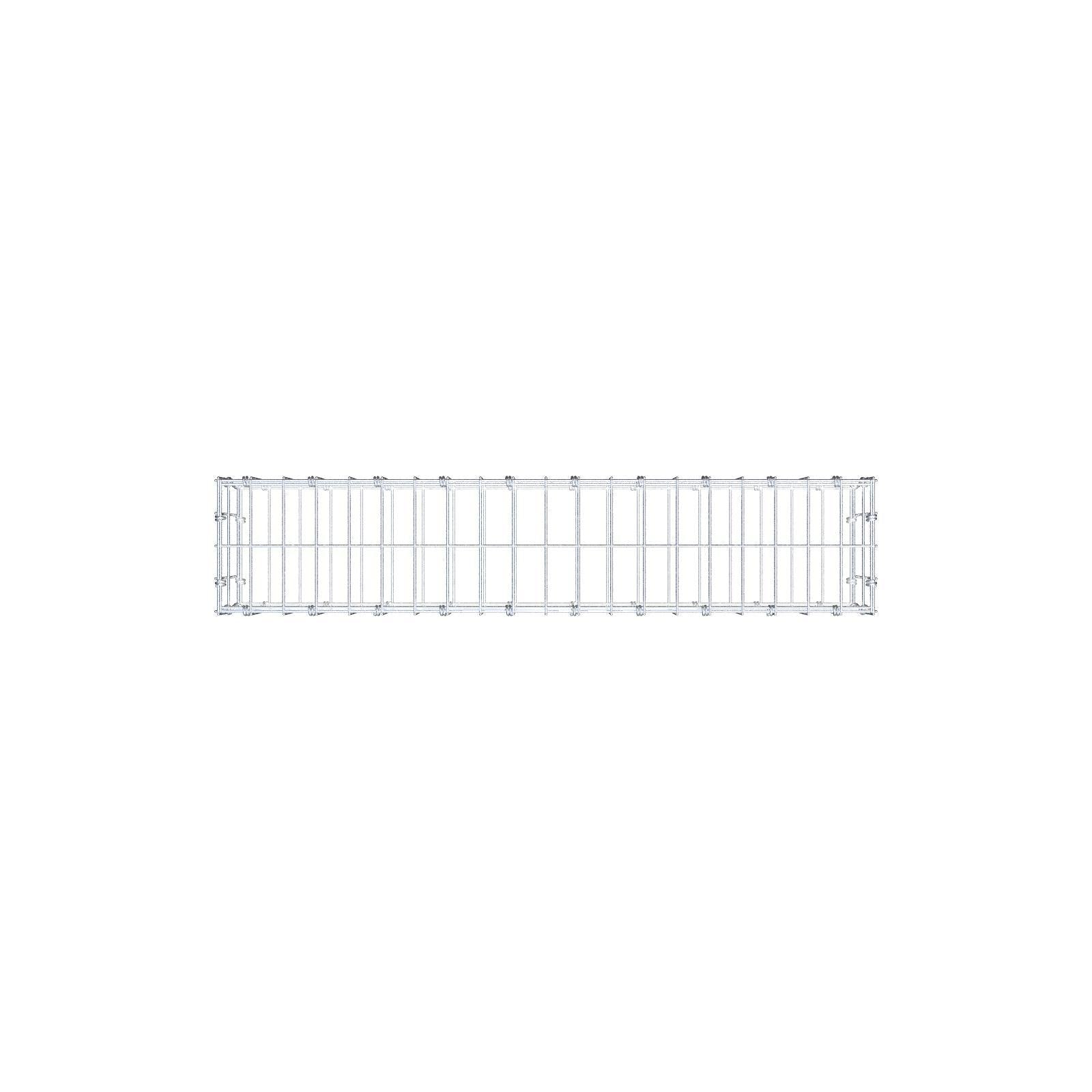 Gabion 100 cm x 20 cm x 20 cm (L x H x D), maskestørrelse 5 x 10 cm, spiralring
